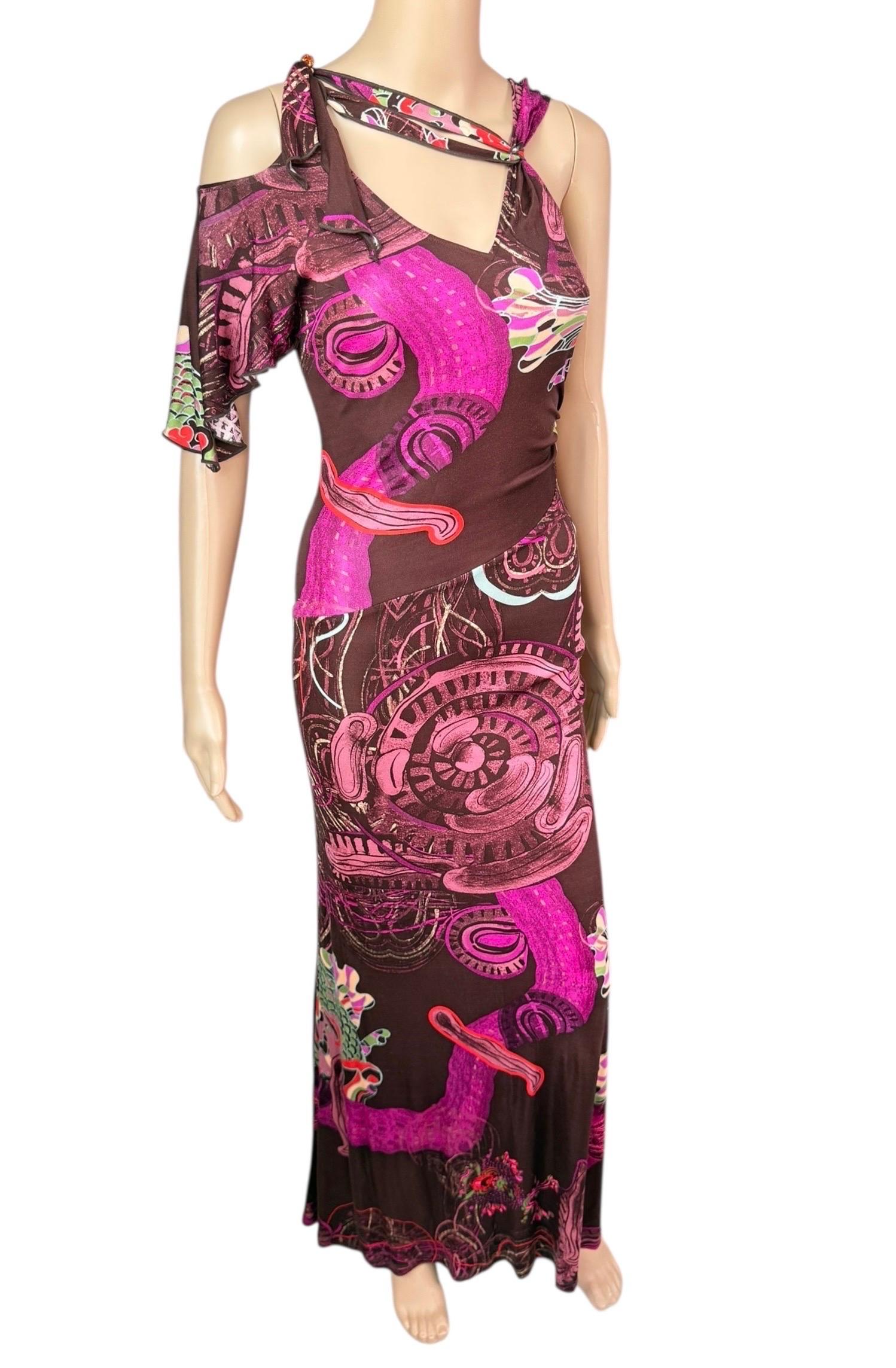 Christian Lacroix - Robe de soirée longue vintage en soie à une manche en vente 1
