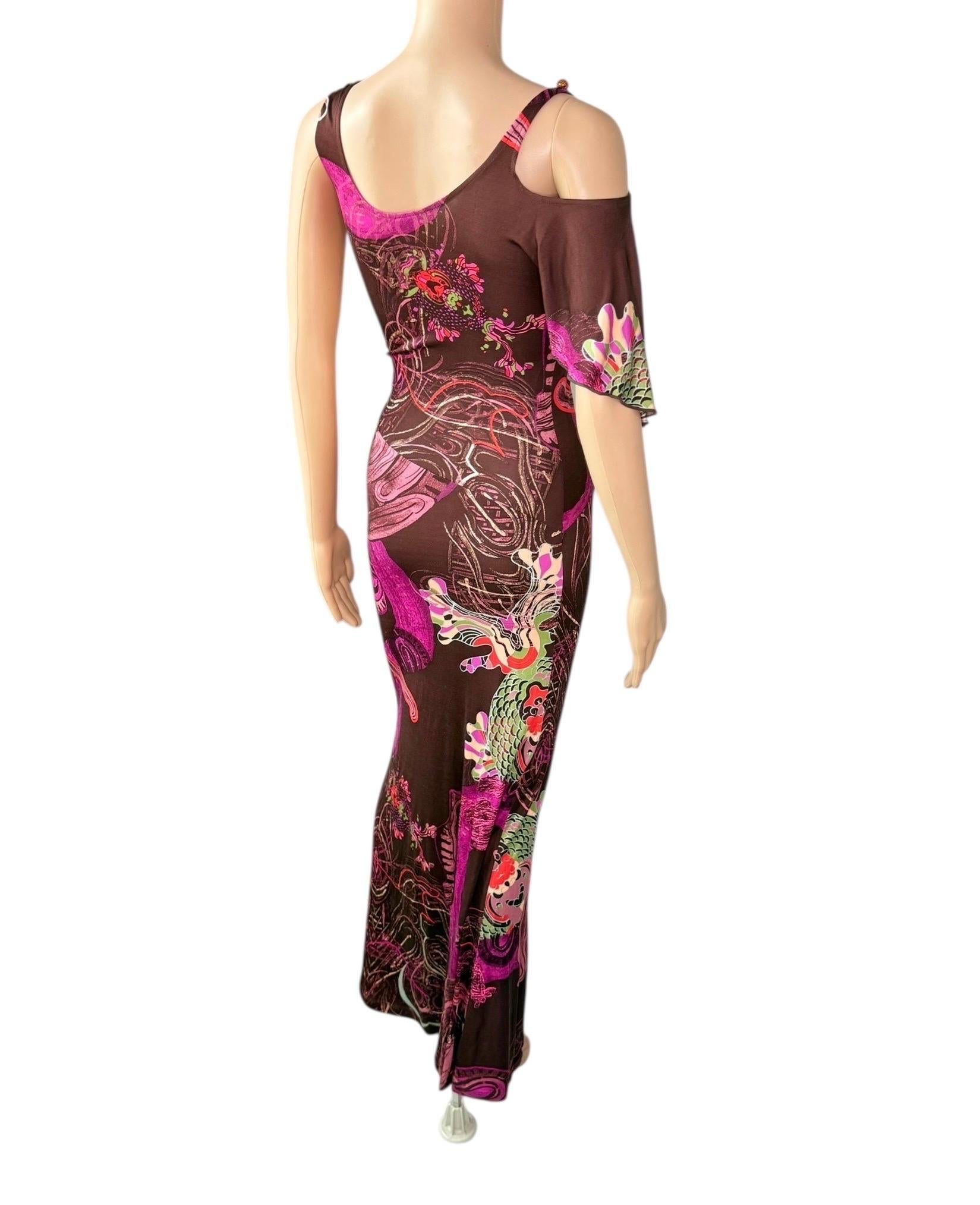 Christian Lacroix - Robe de soirée longue vintage en soie à une manche en vente 4