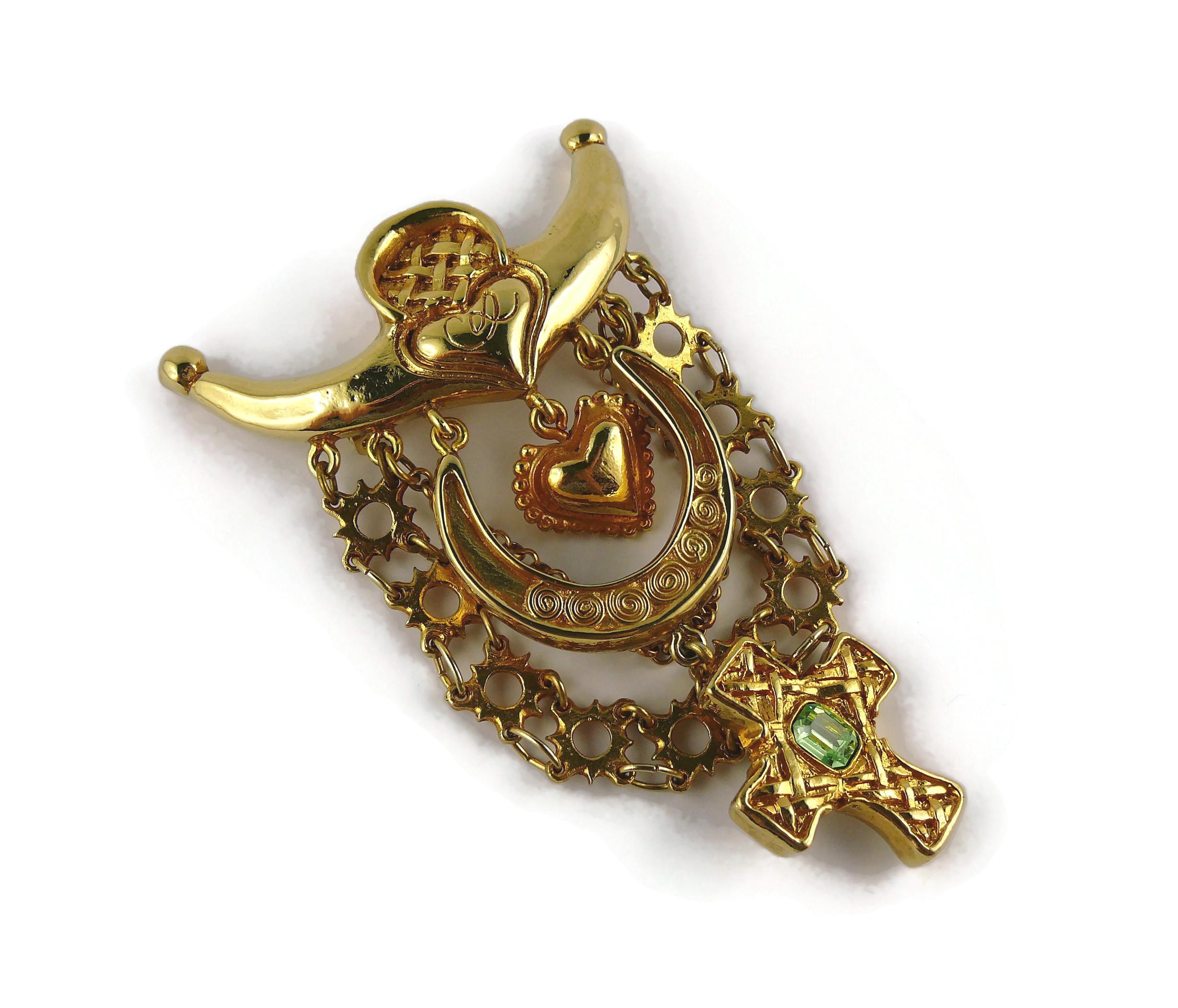 Christian Lacroix Vintage Opulent Arlesian Inspired Brooch In Good Condition For Sale In Nice, FR