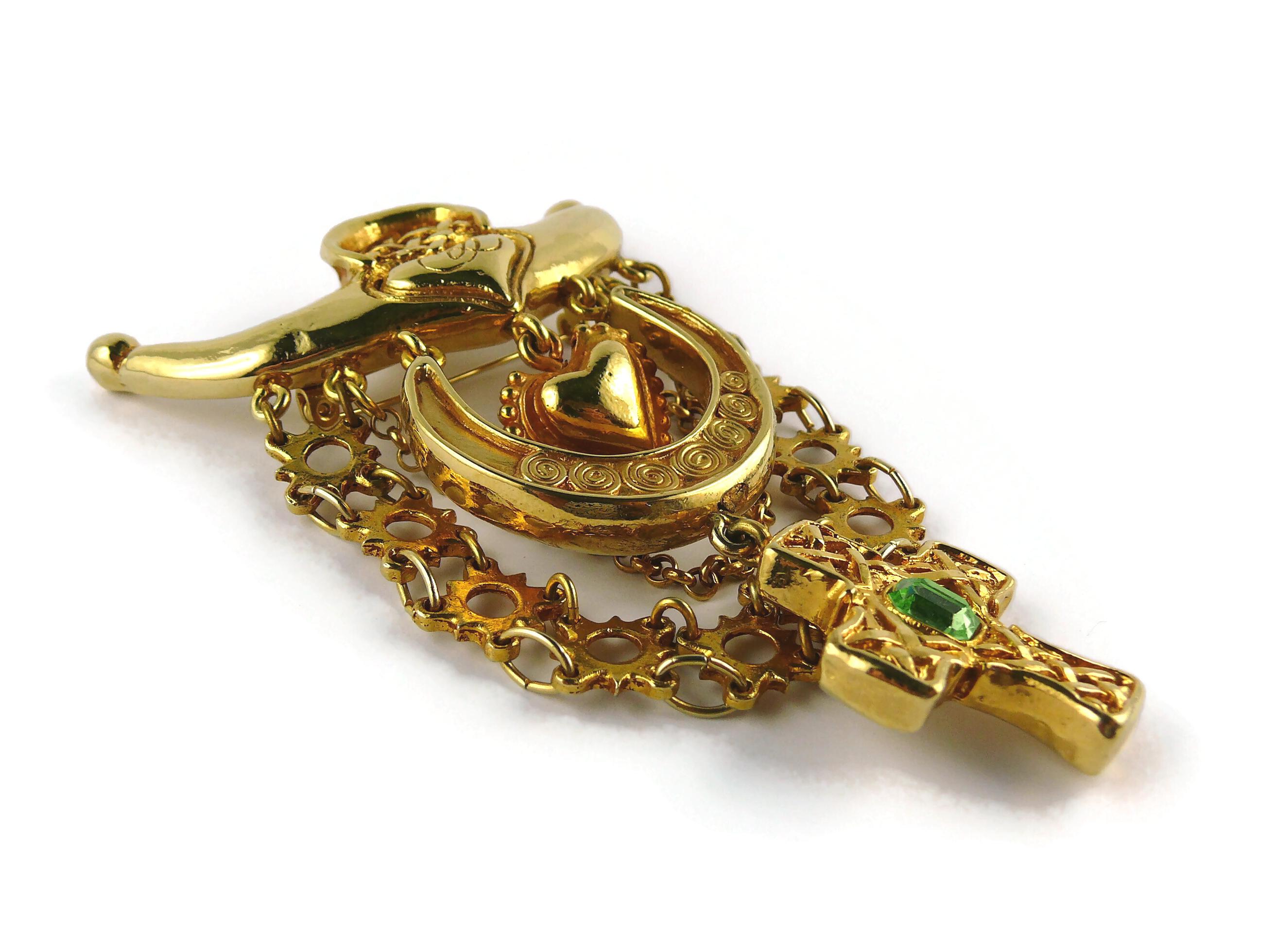 Christian Lacroix Vintage Opulent Arlesian Inspired Brooch For Sale 2