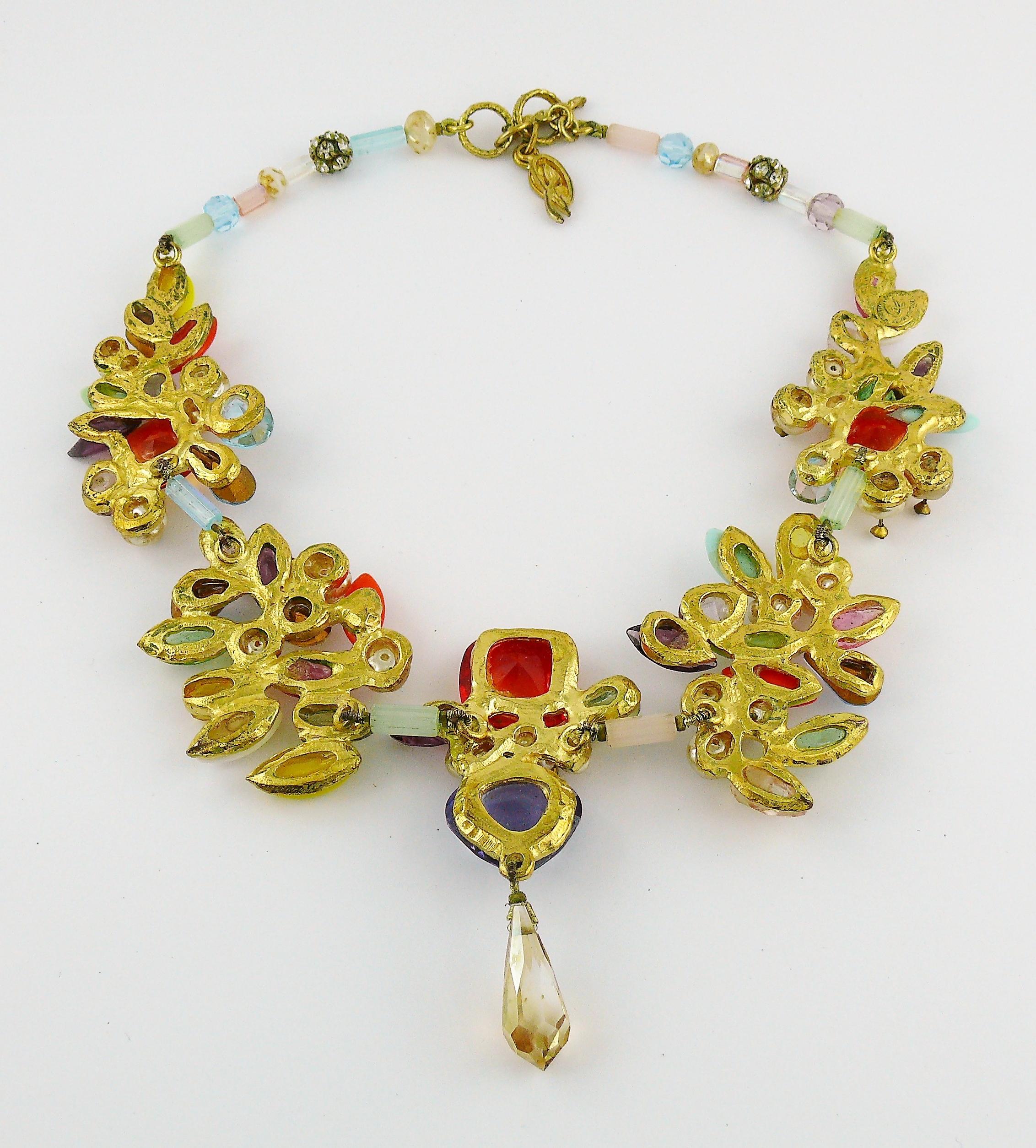 Christian Lacroix Vintage Opulent Jewelled Necklace 4