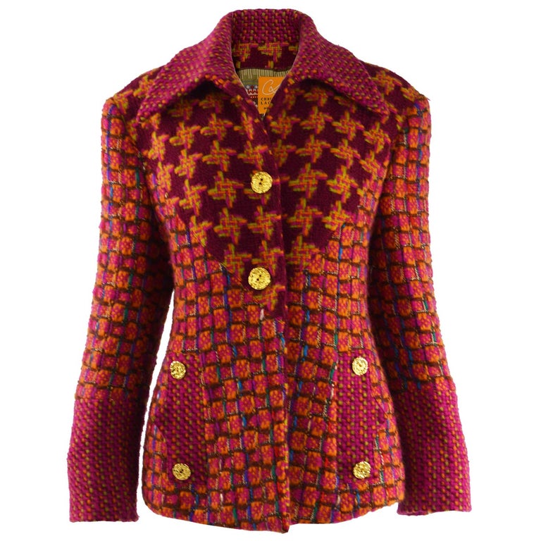 Christian Lacroix Vintage Pink Bouclé Wool and Mohair Rainbow Tweed ...