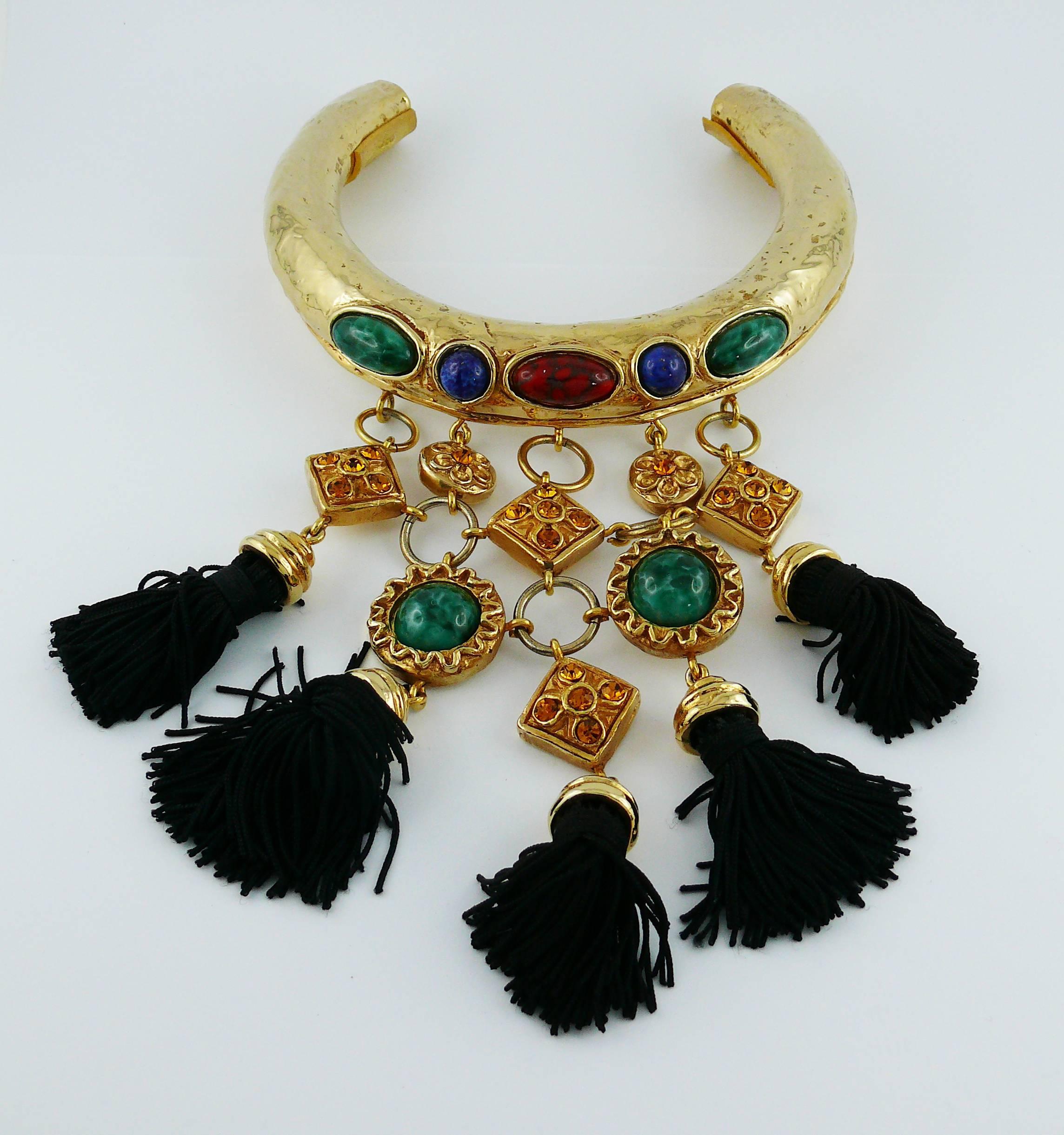 Christian Lacroix Vintage Rare Ethnic Inspired Torque Necklace In Good Condition In Nice, FR