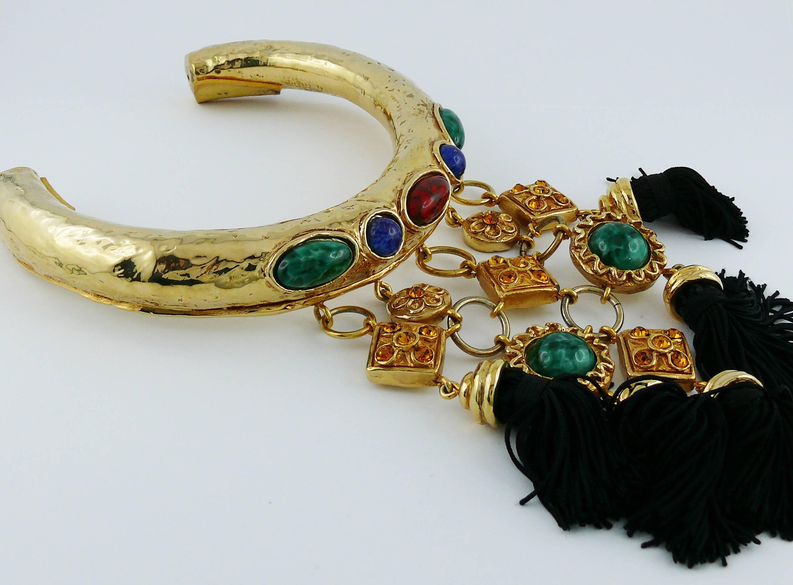 Women's Christian Lacroix Vintage Rare Ethnic Inspired Torque Necklace