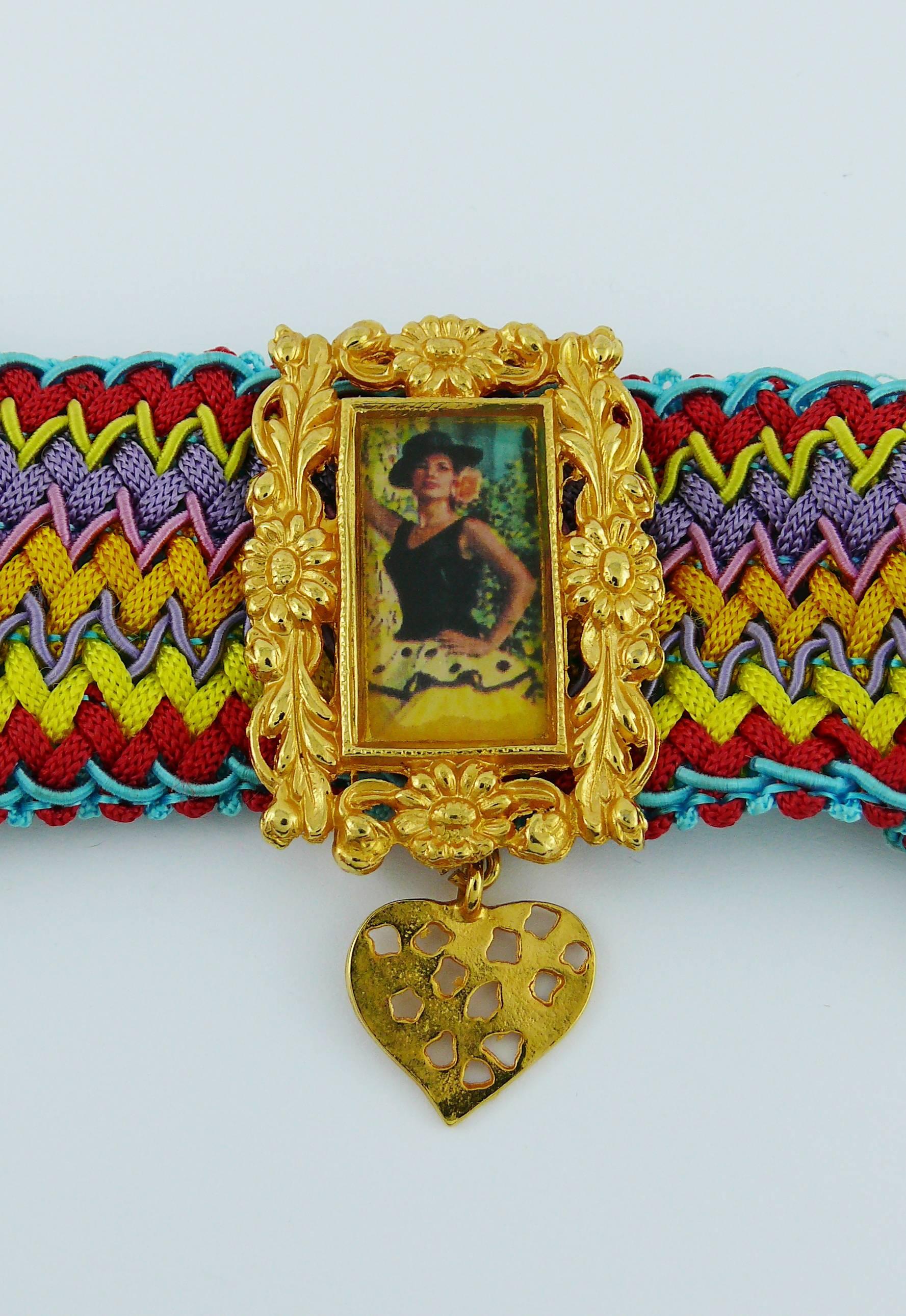 Christian Lacroix Vintage Rare Flamenco Cameo Bracelet In Excellent Condition For Sale In Nice, FR