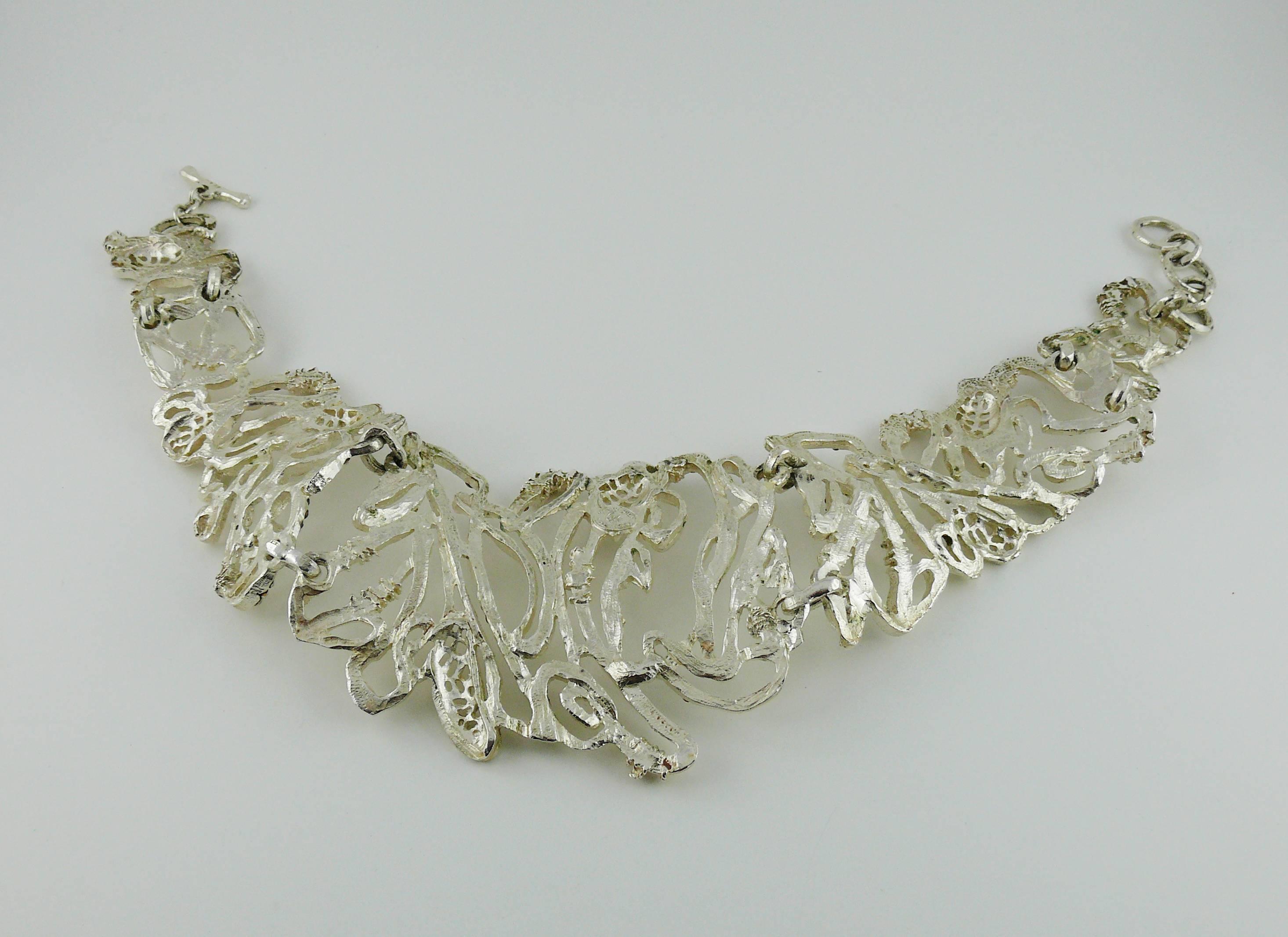 Christian Lacroix Vintage Rare Opulent Jewelled Choker Necklace 4