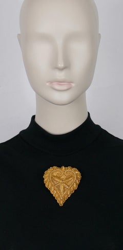 CHRISTIAN LACROIX Vintage Resin Heart Brooch