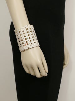 Christian Lacroix Vintage Rigid Lace Cuff Bracelet