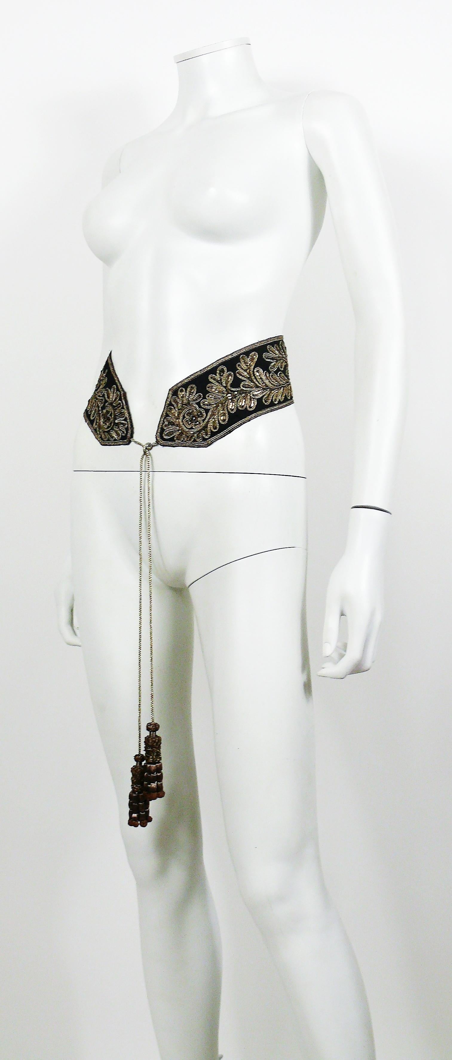 Women's Christian Lacroix Vintage Sequined Obi Belt For Sale