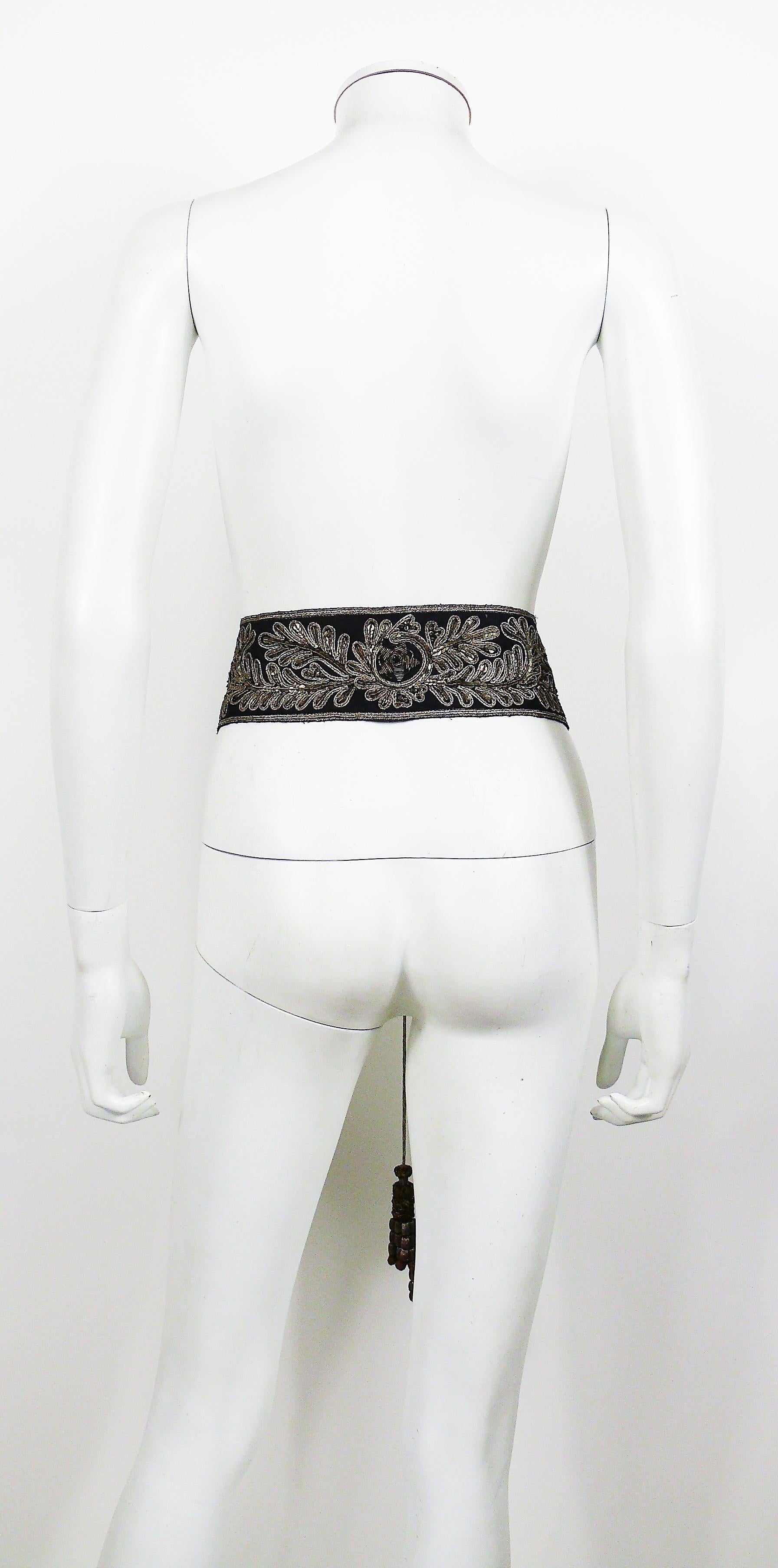 Christian Lacroix Vintage Sequined Obi Belt For Sale 2