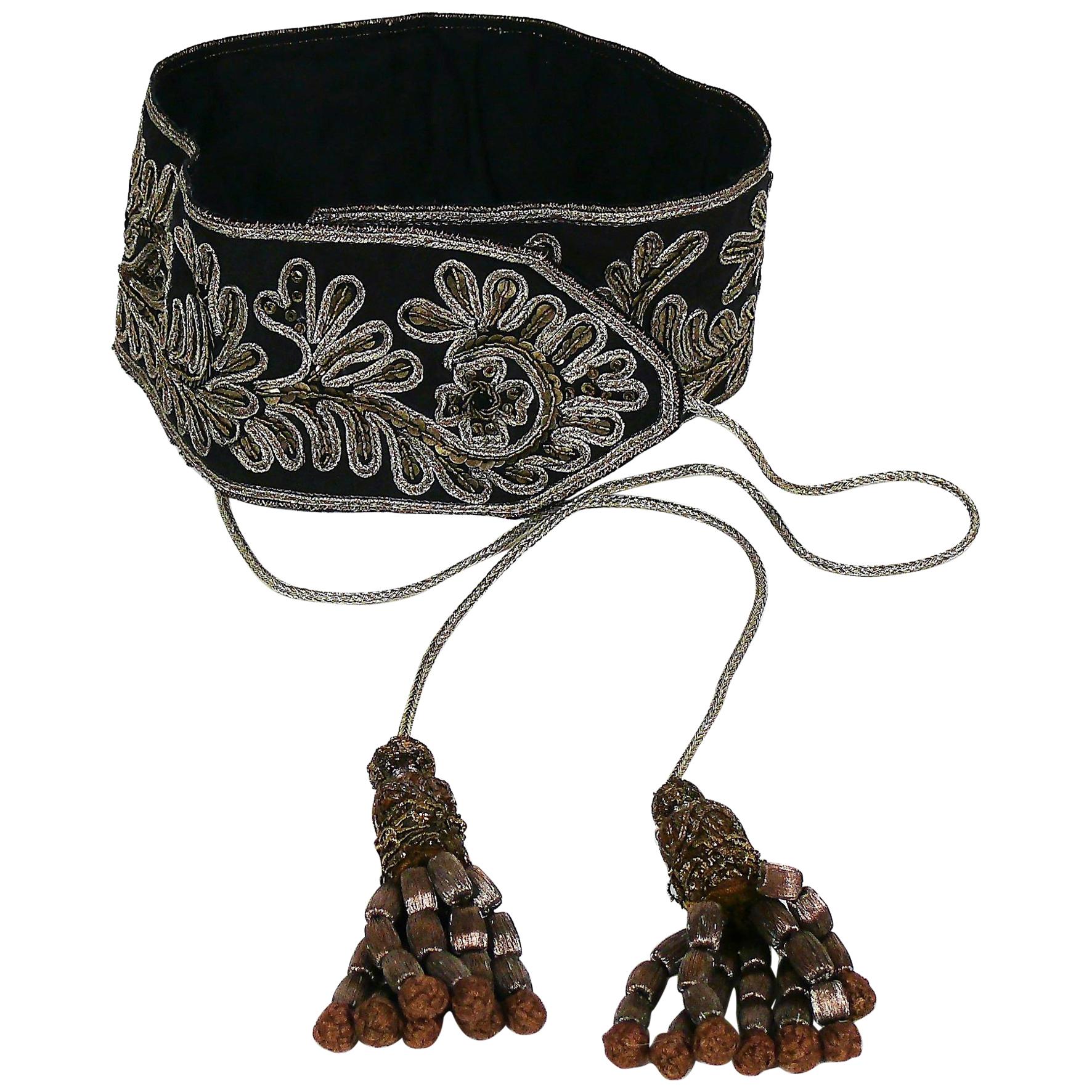 Christian Lacroix Cinturón Obi Vintage de Lentejuelas en venta
