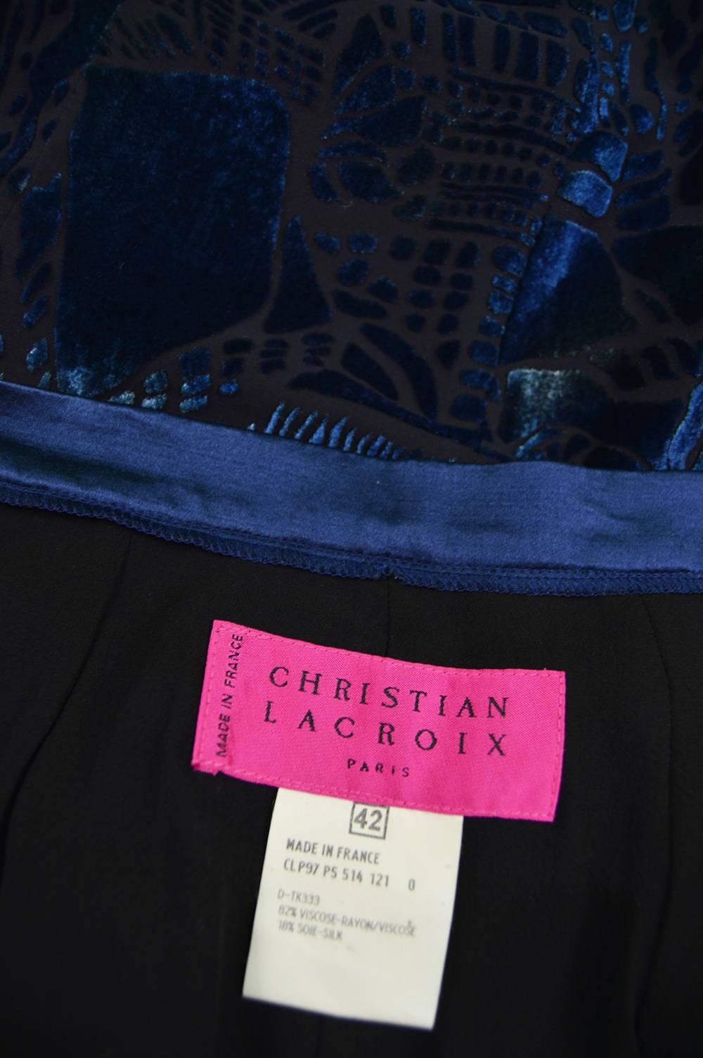 Christian Lacroix Vintage Silk Devore Wide Leg Pants 4