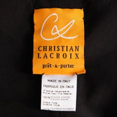 Christian Lacroix Vintage Strapless Floral Print Mini Dress with Raffia, 1990s