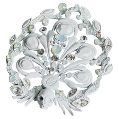 Christian Lacroix Vintage Unisex Iconic Rare Huge Skull White Statement Brooch