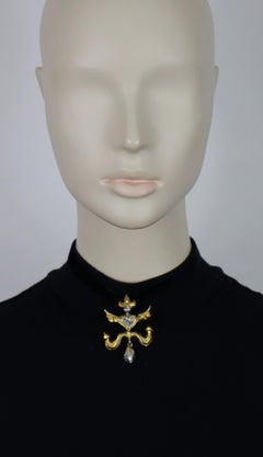 CHRISTIAN LACROIX Vintage Winged Camargue Cross Pendant