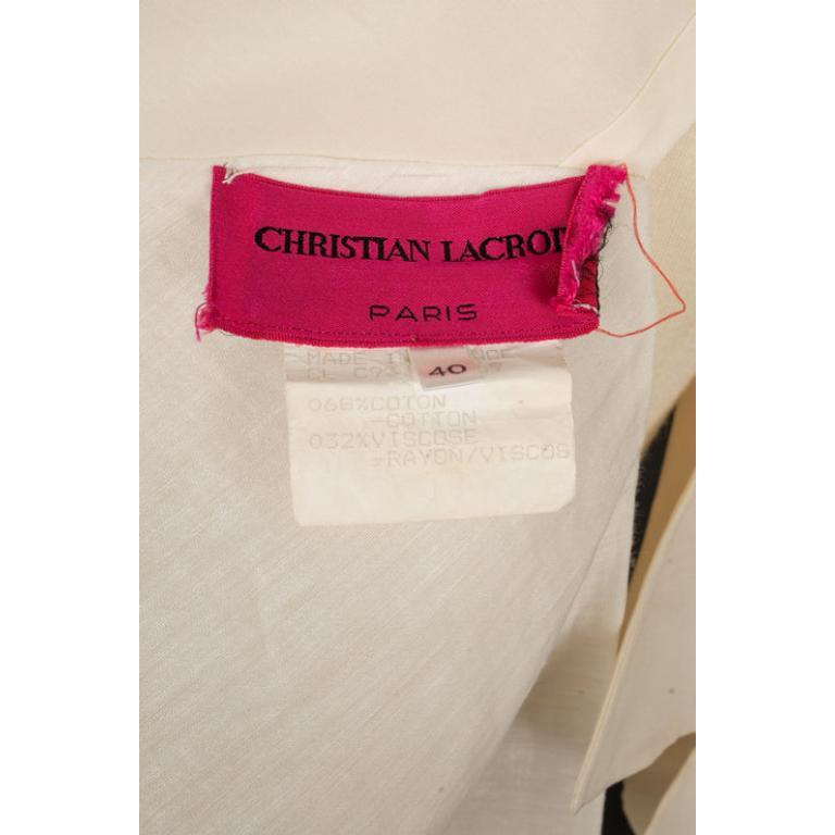 Christian Lacroix White Blended Cotton Top 3