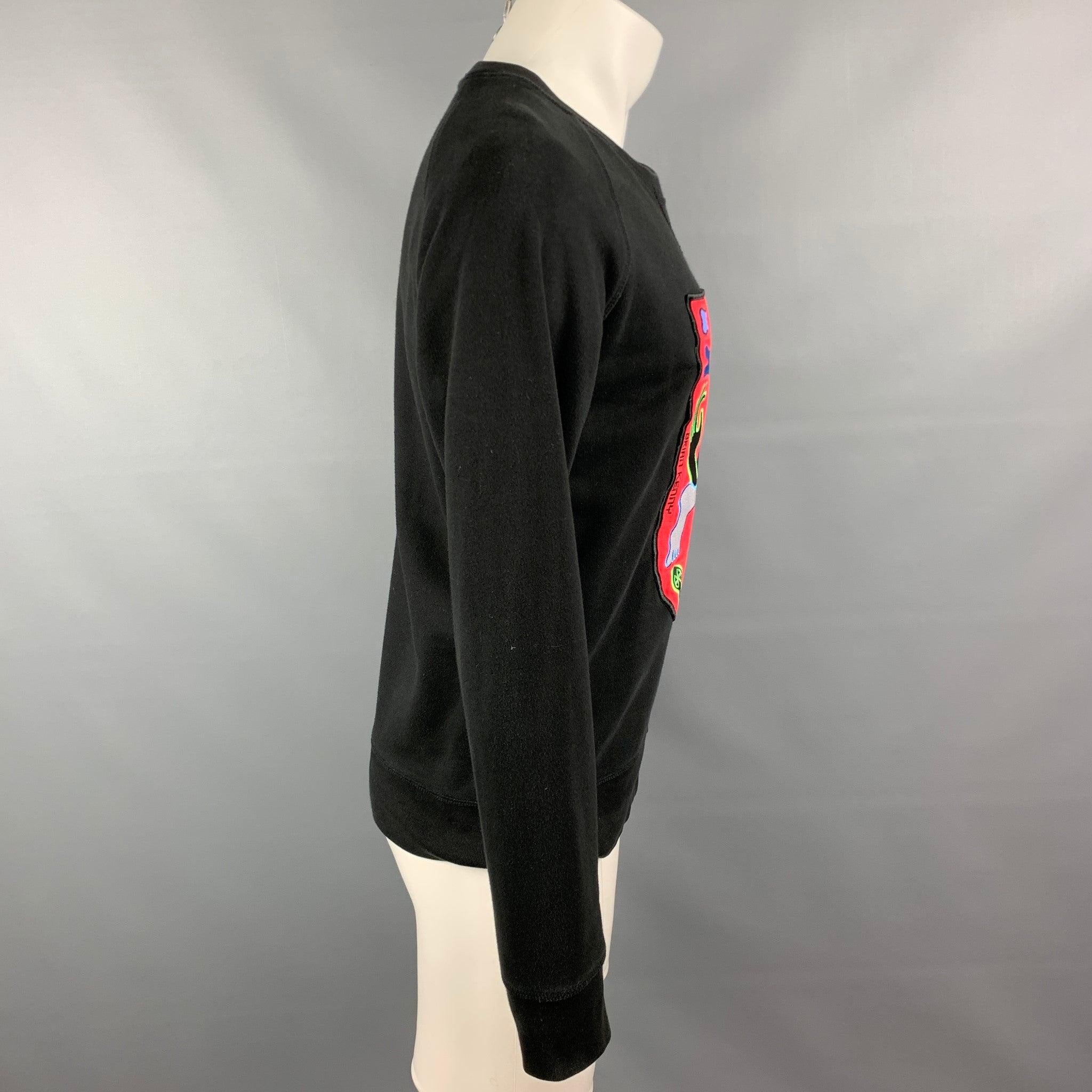 CHRISTIAN LACROIX x BRIAN KENNY Limited Edition Size S Red Cotton Sweatshirt In Good Condition For Sale In San Francisco, CA