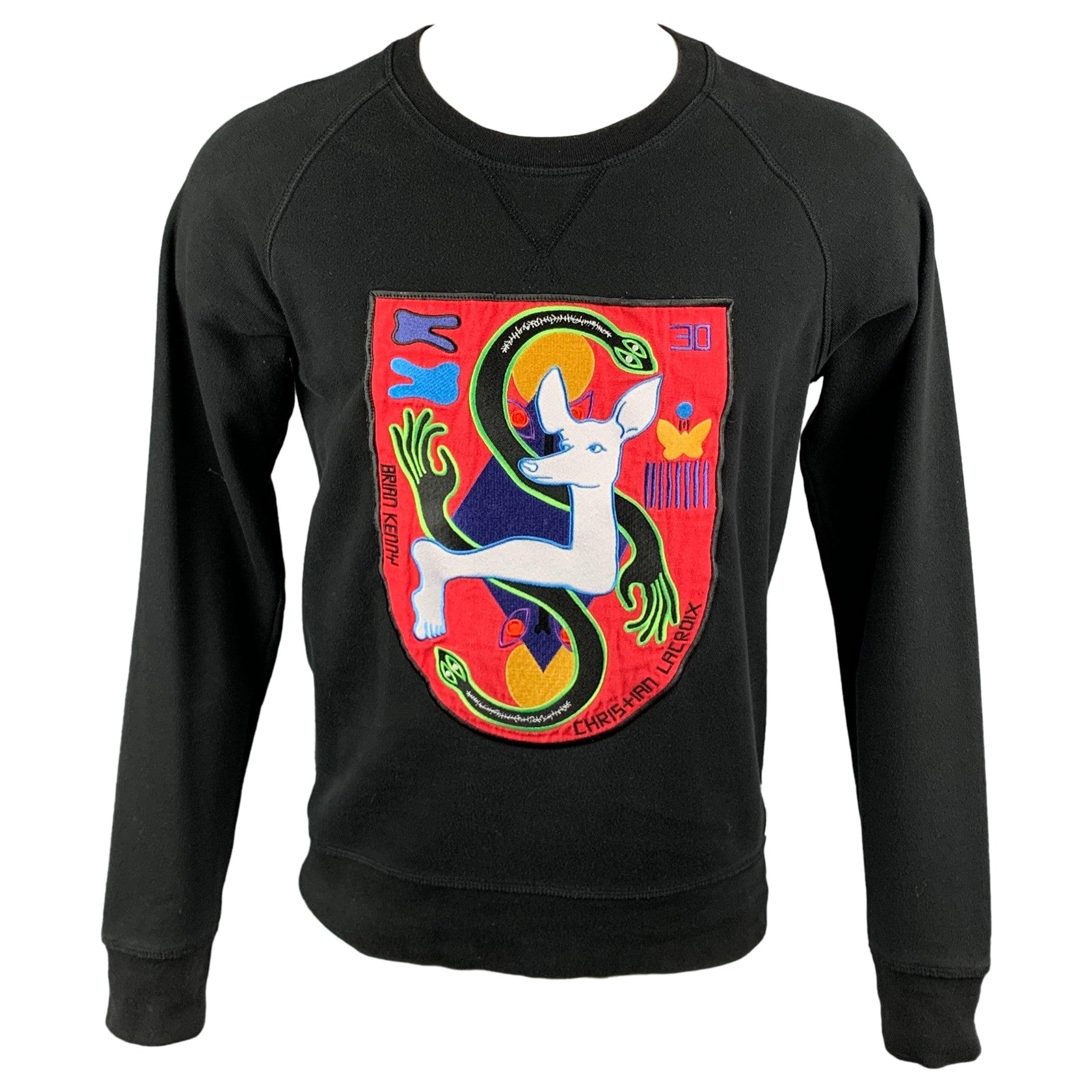 CHRISTIAN LACROIX x BRIAN KENNY Limited Edition Size S Red Cotton Sweatshirt