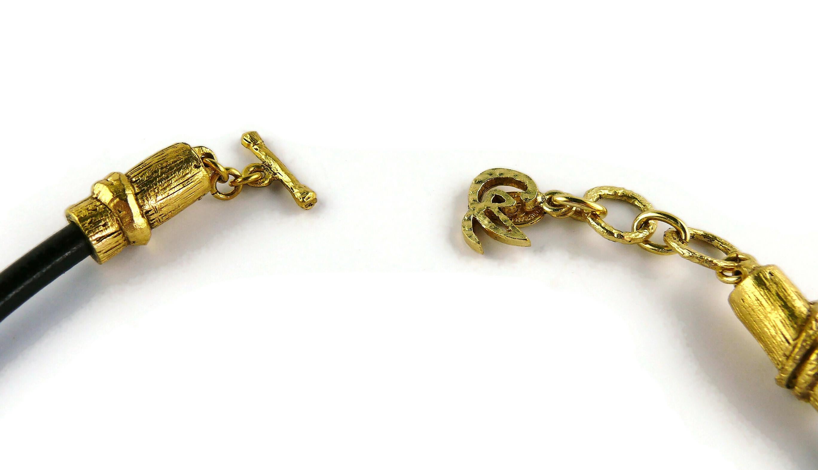Christian Lacroix Asymetric Gold Toned Brutalist Plastron Necklace For Sale 8
