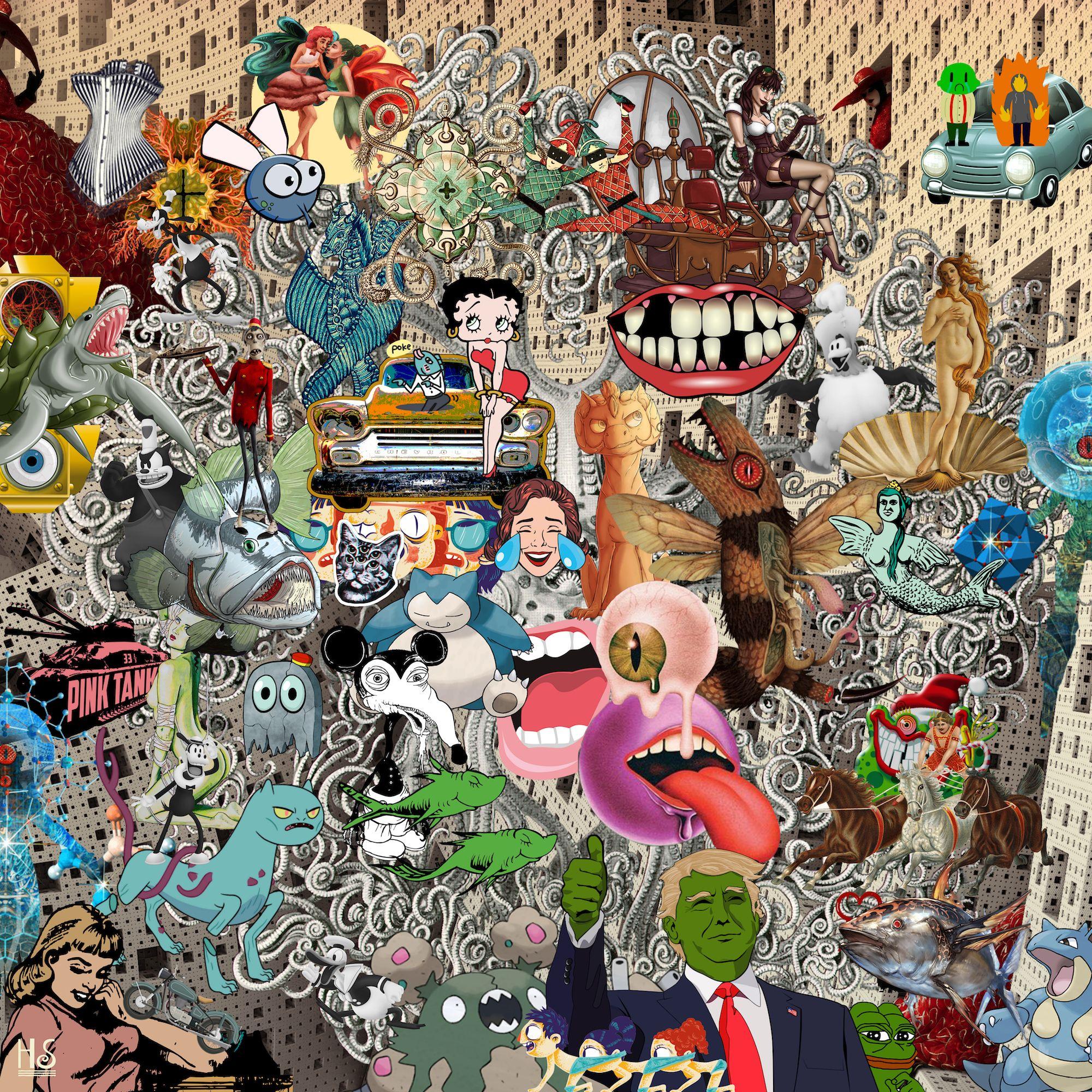 You Can't Break Me, numérique sur papier - Print de Christian Løgstrup
