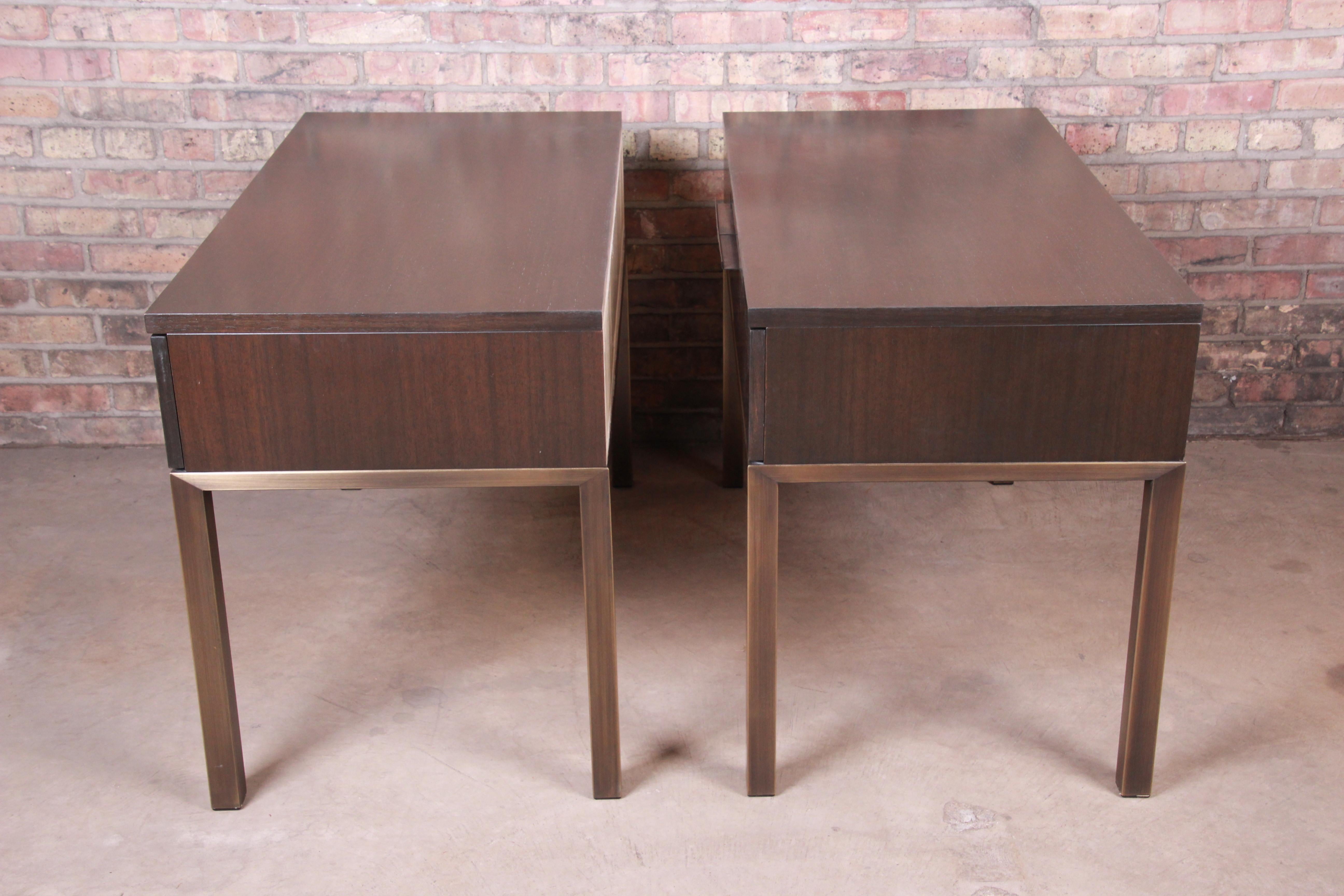 Christian Liaigre at Holly Hunt Custom Modern Bedside Chests, Pair 1