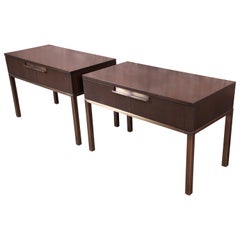 Christian Liaigre at Holly Hunt Custom Modern Bedside Chests, Pair