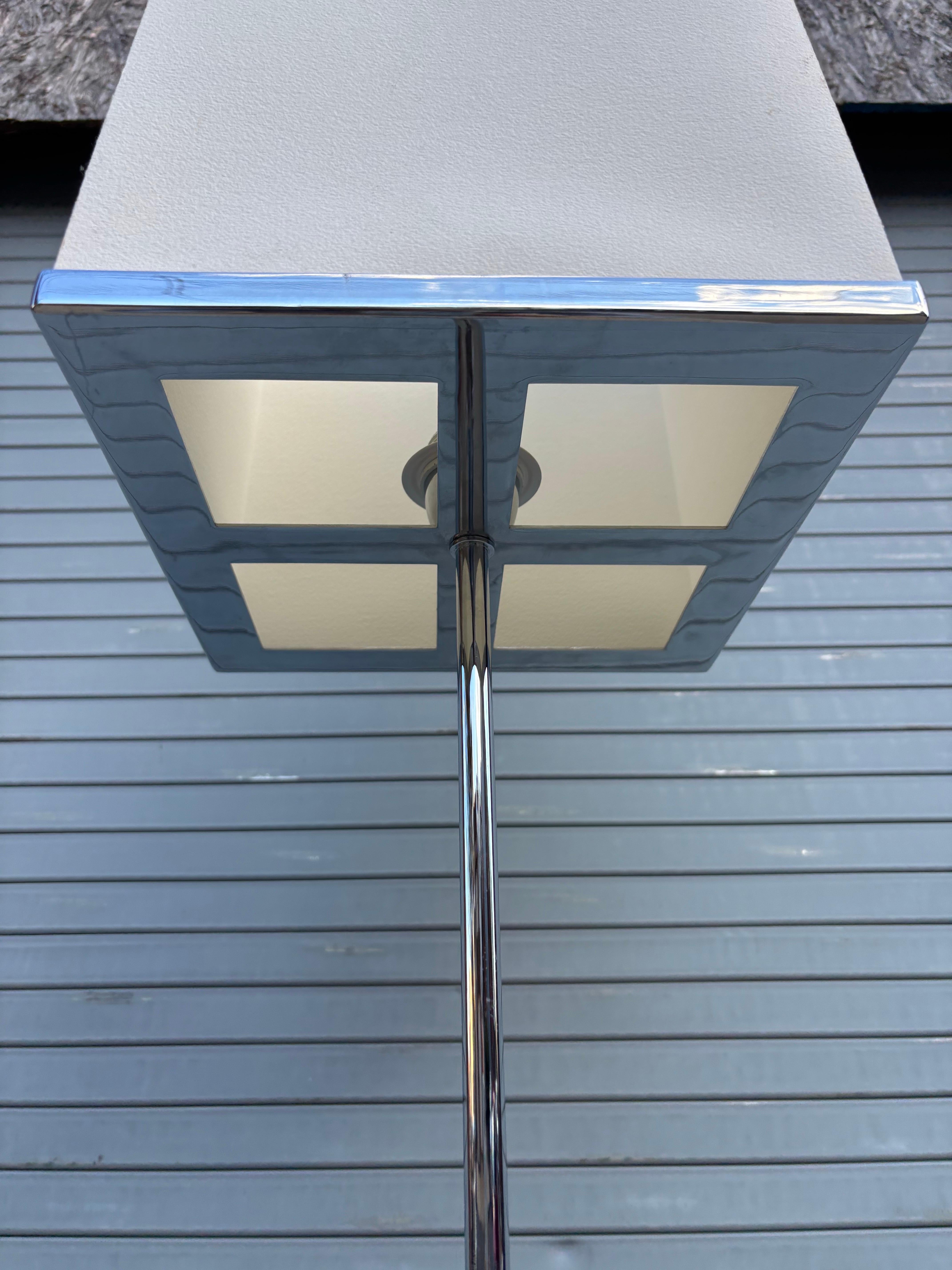 Chrome Christian Liaigre Attributed for Pastora Design Floor Lamp For Sale