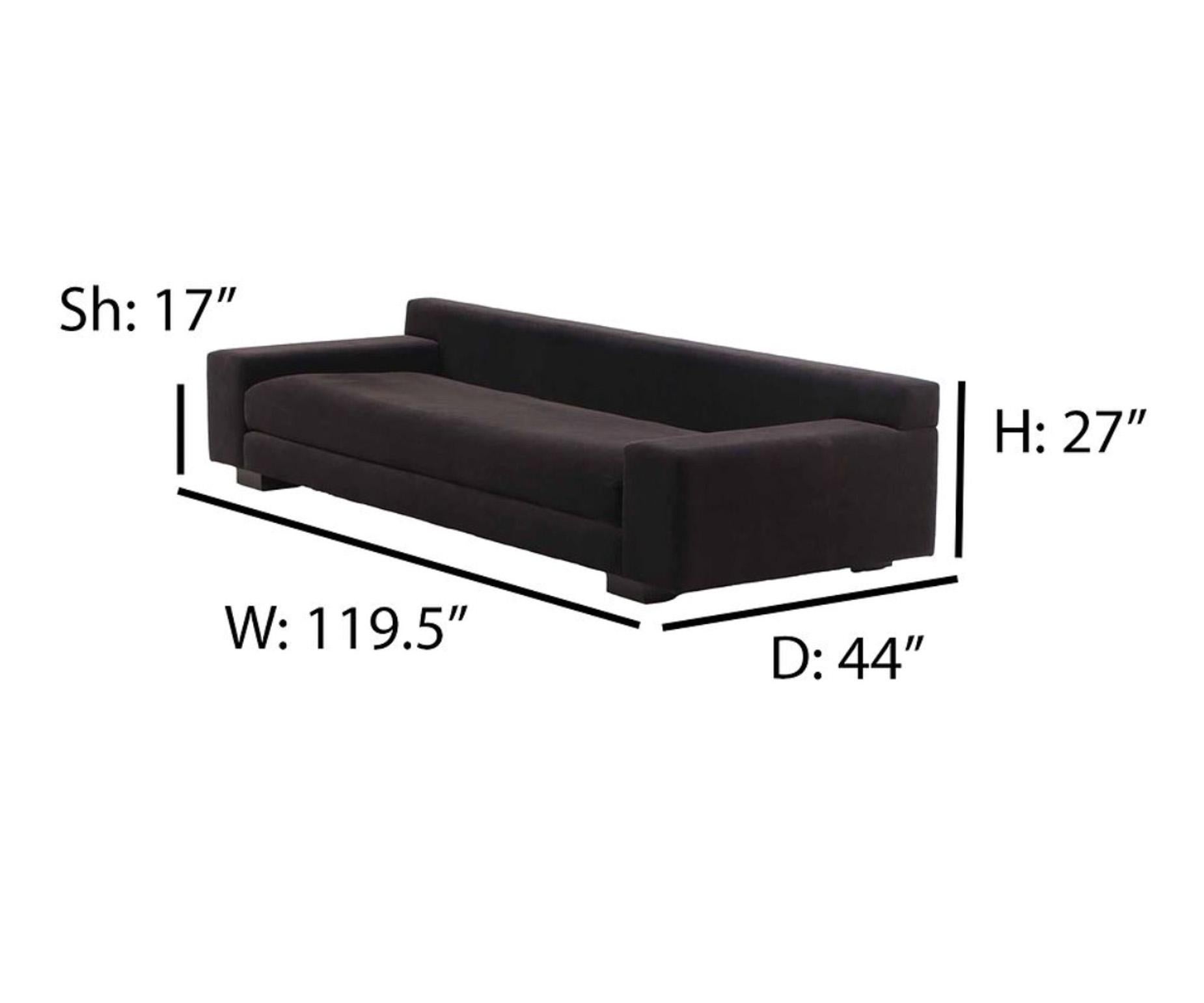 Contemporary Christian Liaigre Augustin Sofa in Navy Blue For Sale