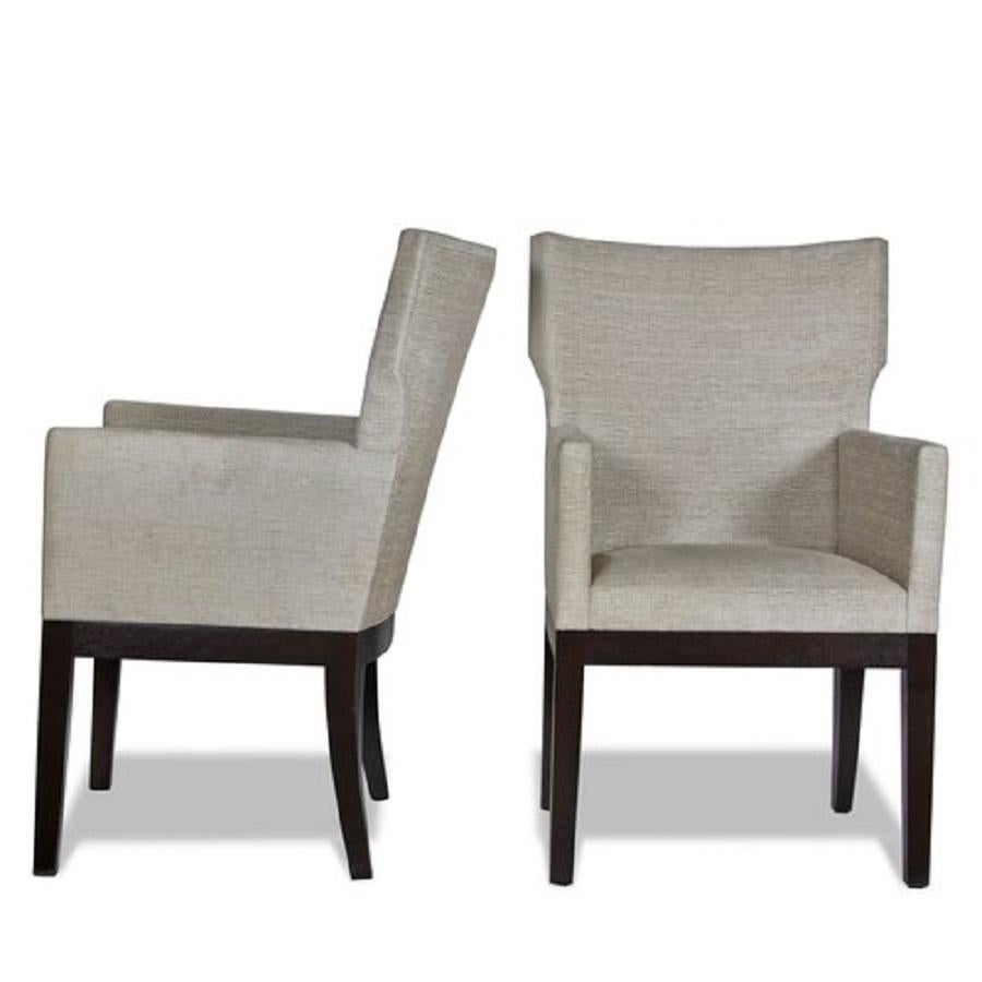 Wood Christian Liaigre Barbuda Armchairs by Holly Hunt, a Pair