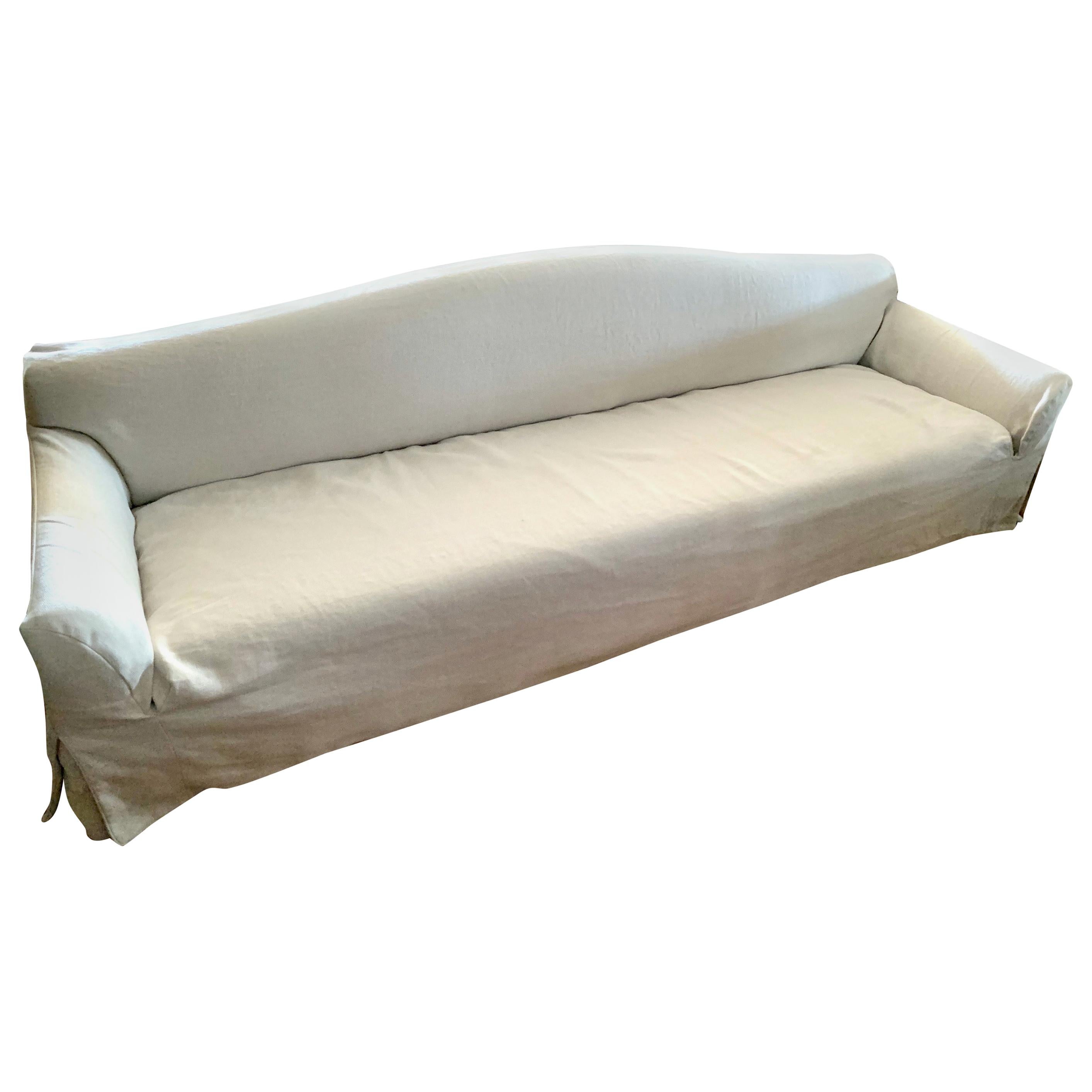 Christian Liaigre Basse Terra Linen Slipcovered Sofa for Holly Hunt Number 2