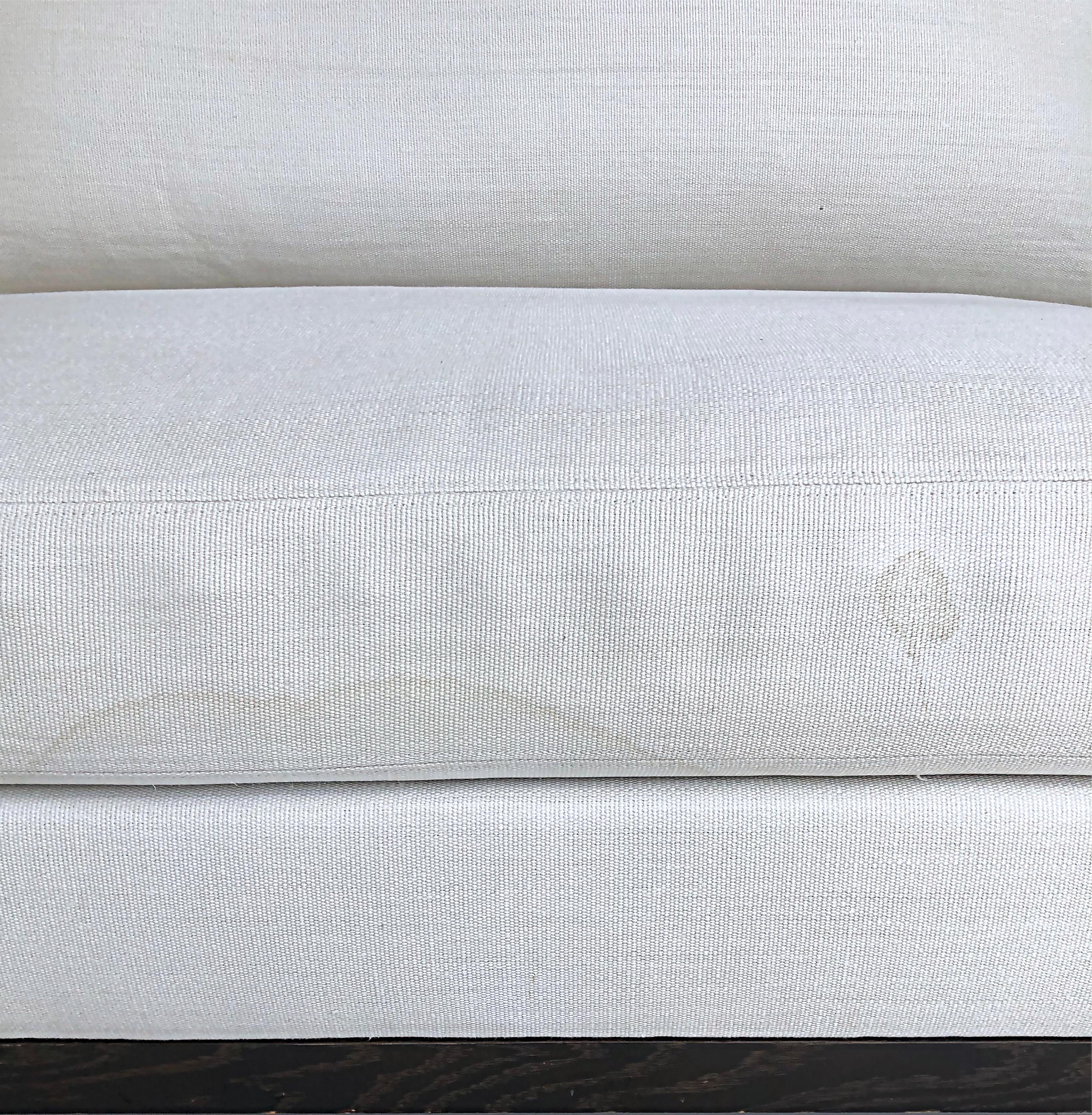 Christian Liaigre Beluga Sofa, Ebonized Wood w/Liaigre Belgian Linen Upholstery 1