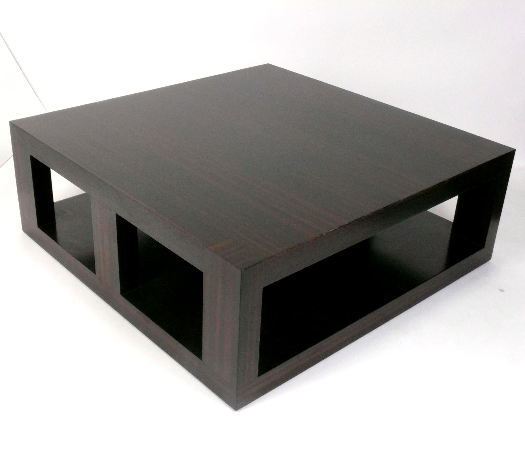 American Christian Liaigre Clean Lined Coffee Table For Sale