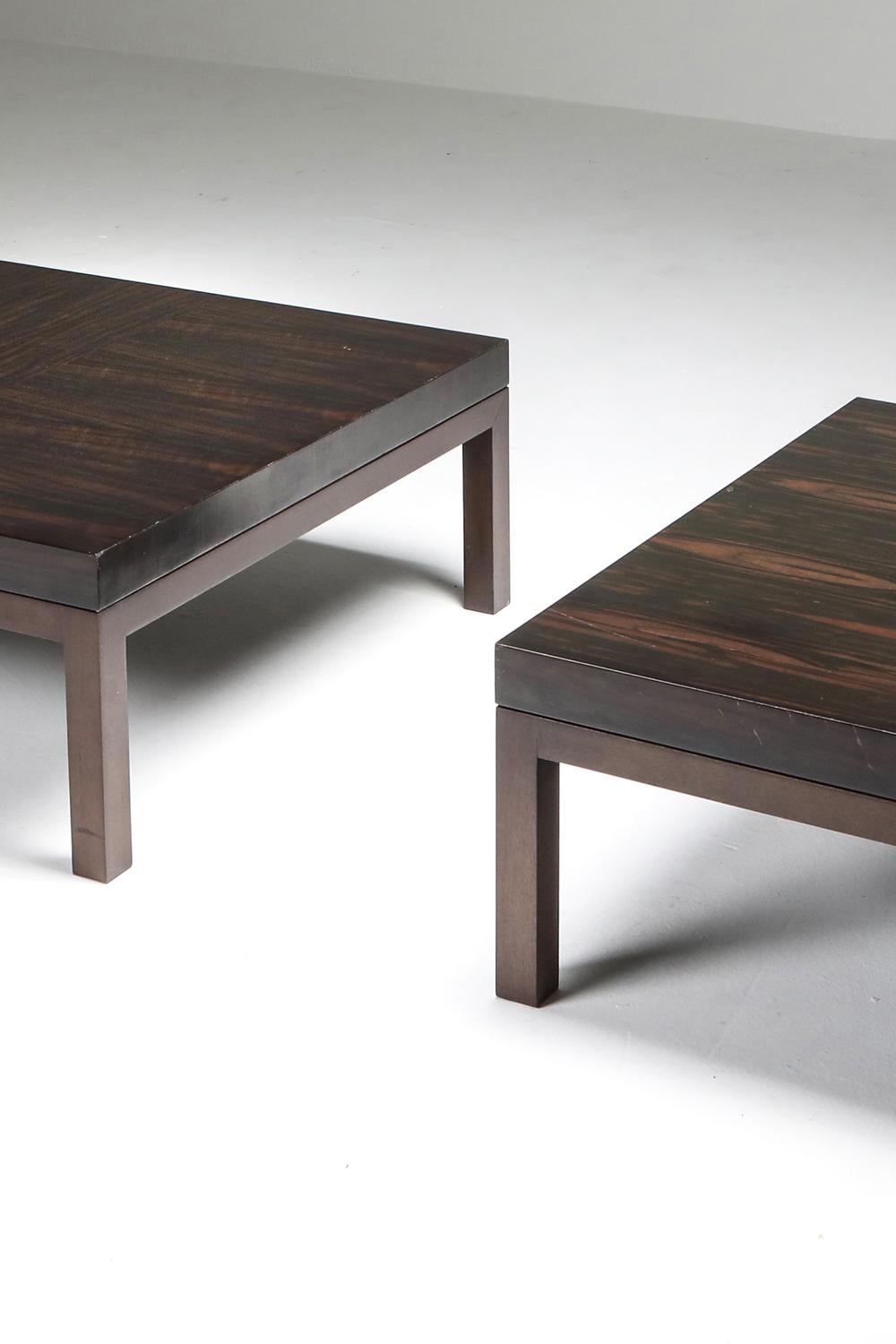 Christian Liaigre Coffee Tables in Mahogany - 1990s 5