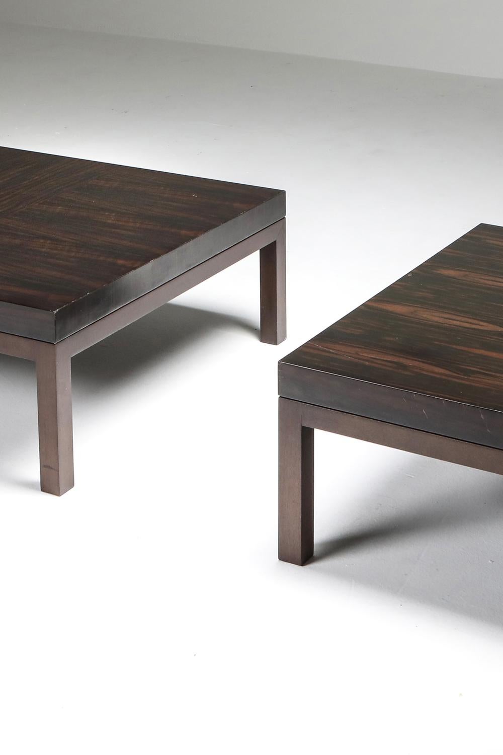 Christian Liaigre Coffee Tables in Mahogany - 1990s For Sale 5