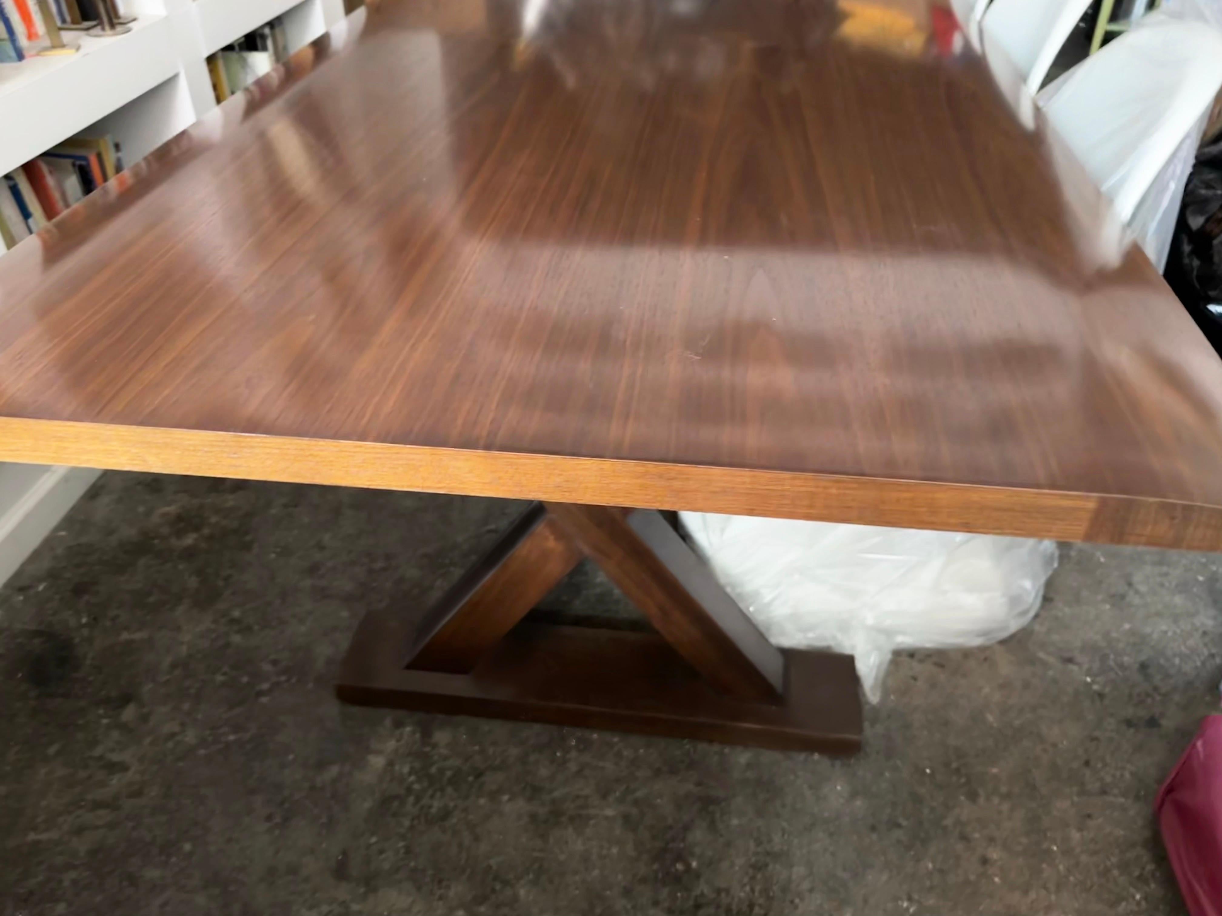 Christian Liaigre Courier Dining Table, Stained Oak, Holly Hunt, France, 2011 For Sale 2