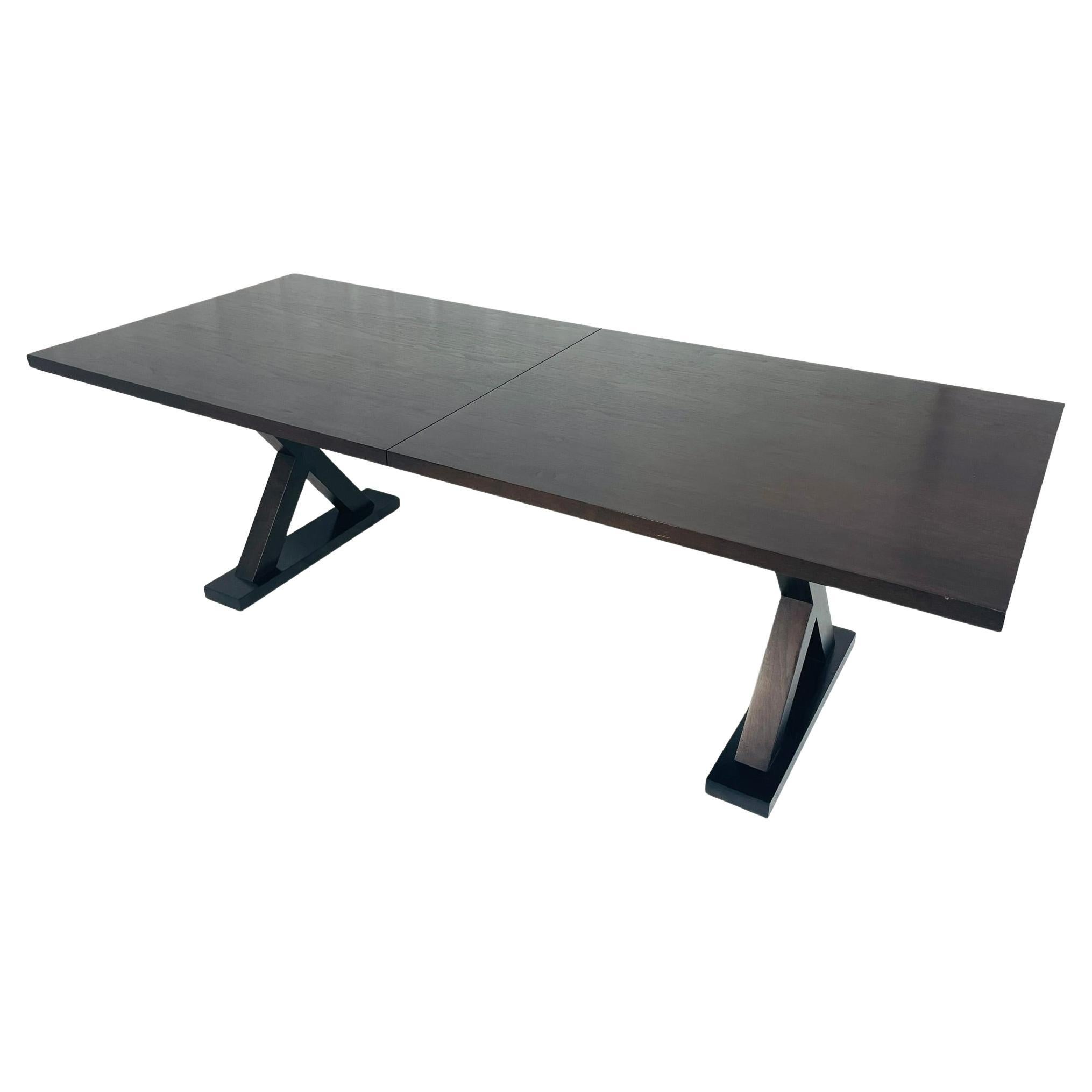 Christian Liaigre “Courier” Solid Oak Dining Table for Holly Hunt, USA For Sale