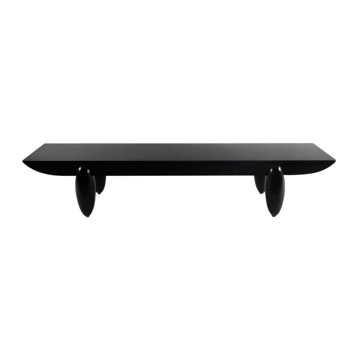 Christian Liaigre Ebonized Wood Bench / Low Table