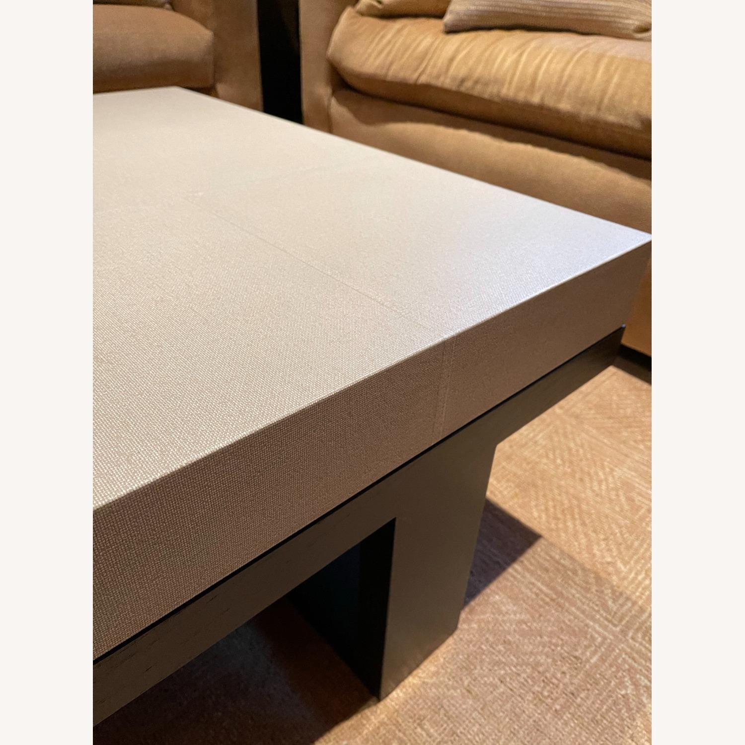 Christian Liaigre Tulle Grey Leather L.N.A. Coffee Table, Holly Hunt France 2005 In Fair Condition In Brooklyn, NY