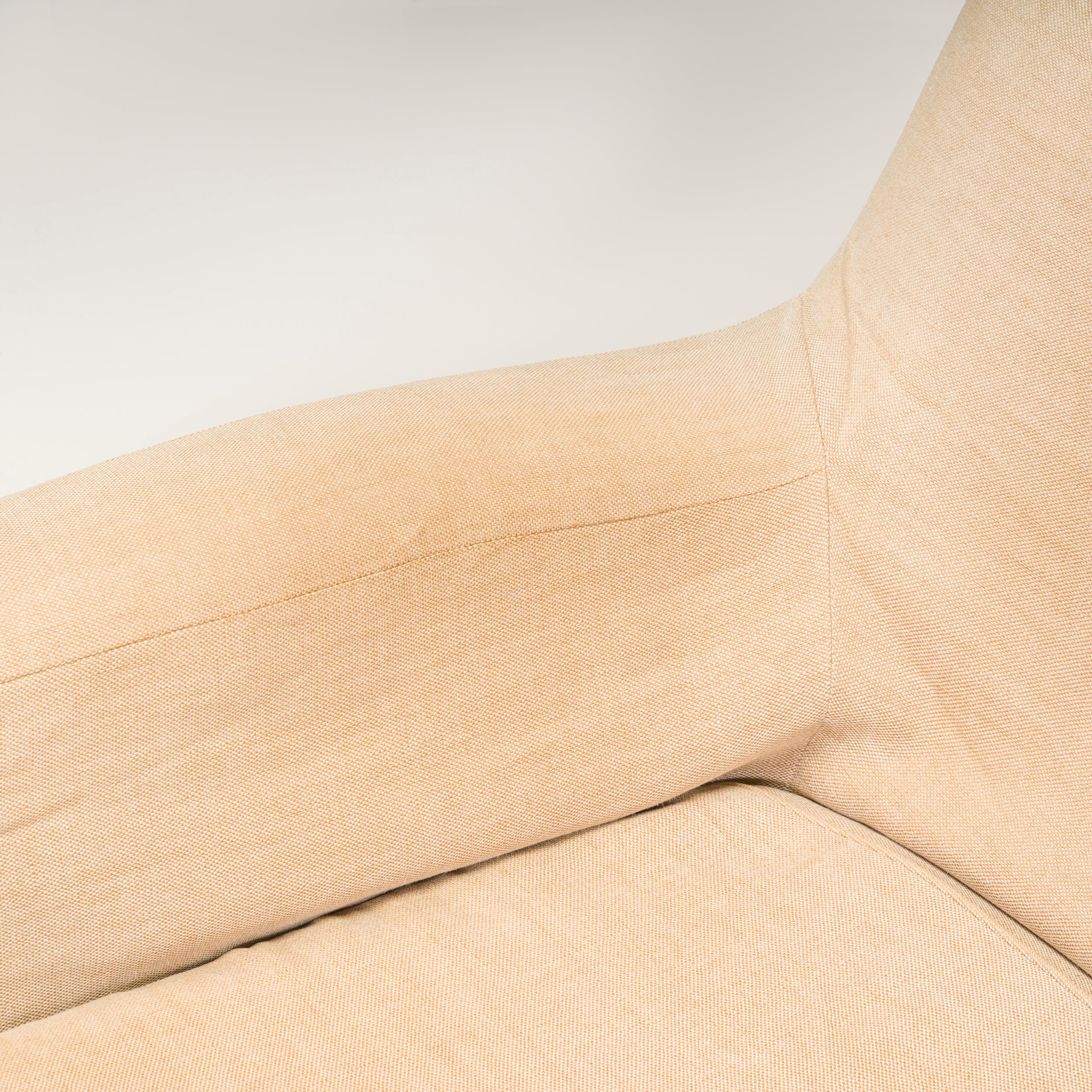 Christian Liaigre for Holly Hunt Basse Terra Beige Linen Slipcover Sofa For Sale 6