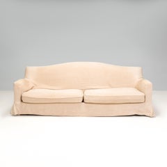 Christian Liaigre for Holly Hunt Basse Terra Beige Linen Slipcover Sofa