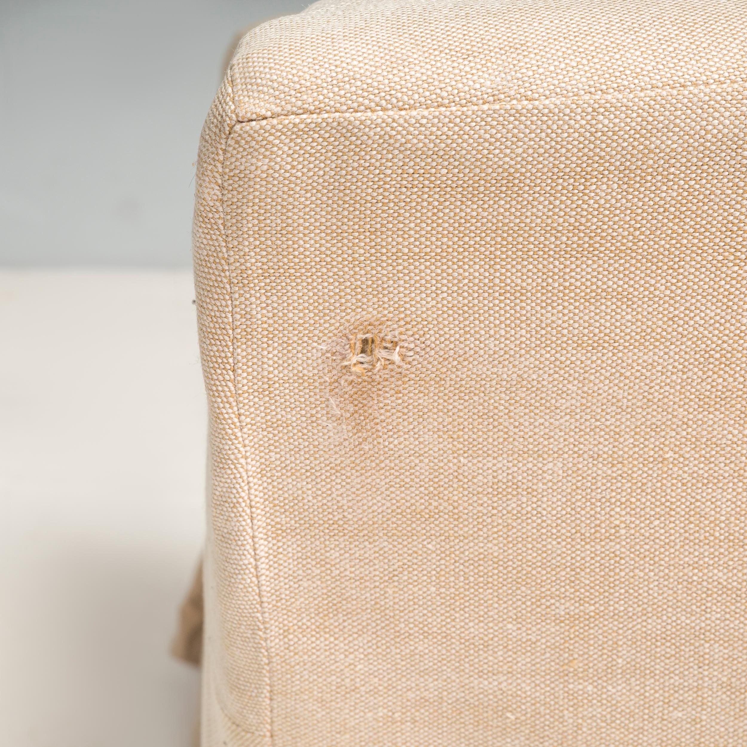 Christian Liaigre for Holly Hunt Basse Terra Beige Linen Slipcover Sofa 2