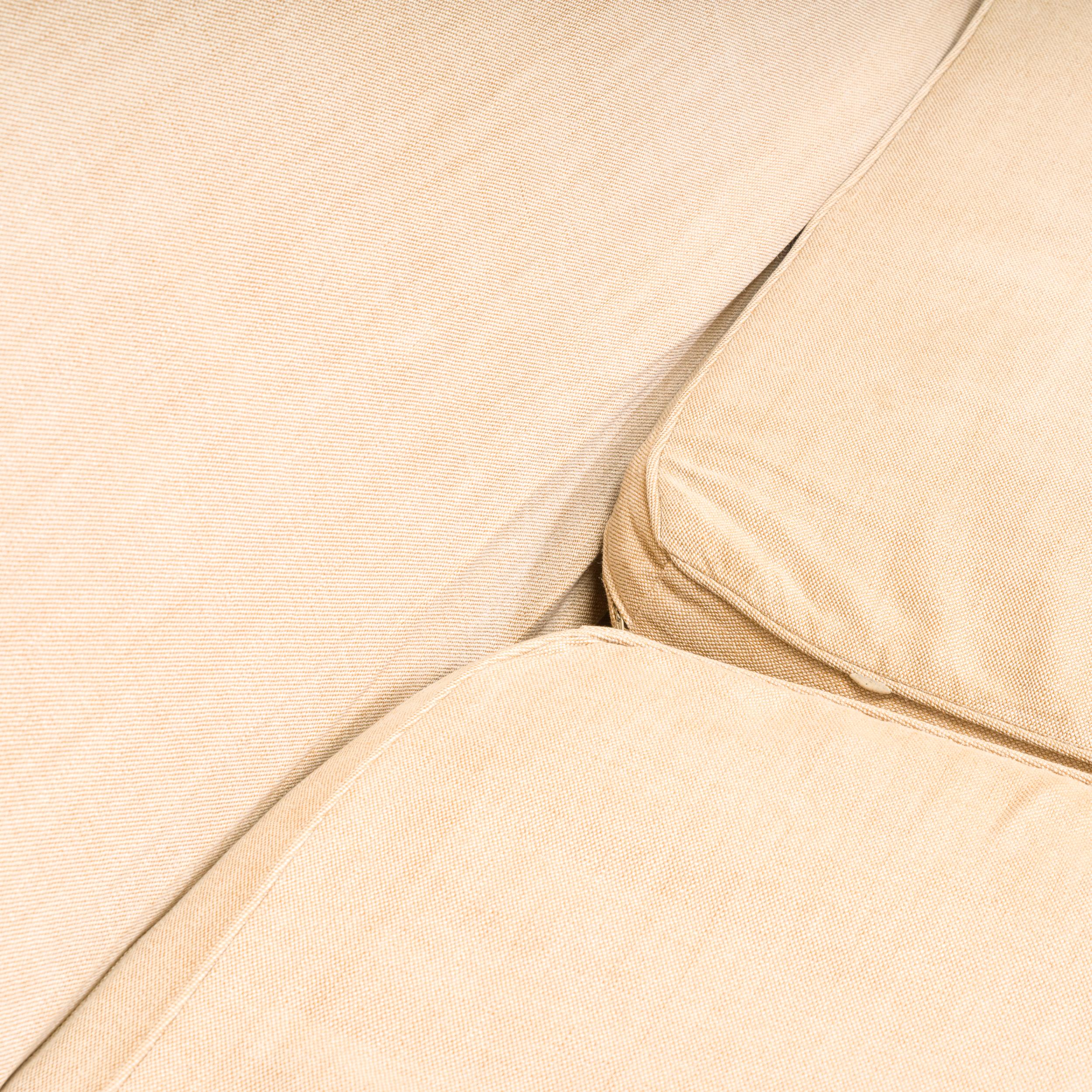 Christian Liaigre for Holly Hunt Basse Terra Beige Linen Slipcover Sofa 3