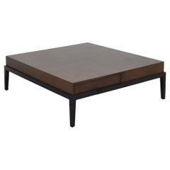 Christian Liaigre for Holly Hunt Checkerboard Walnut Coffee Table, Two Drawers