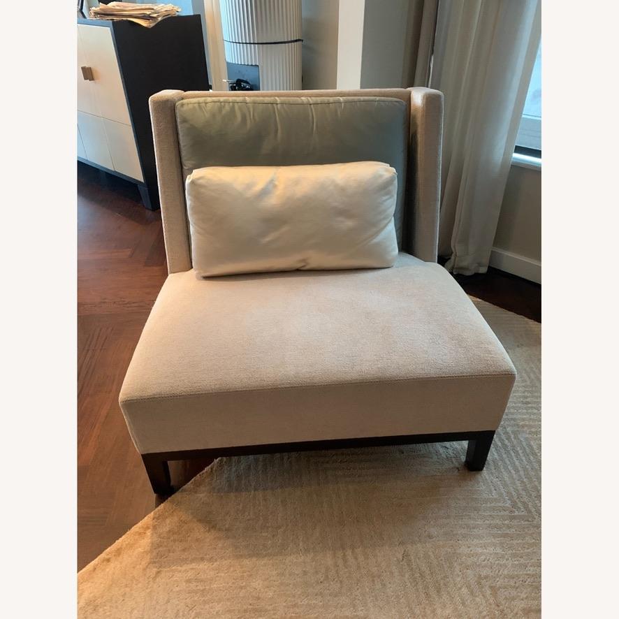 Christian Liaigre for Holly Hunt Latin Lounge Chair, Dupioni Silk, France, 2010 In Good Condition For Sale In Brooklyn, NY