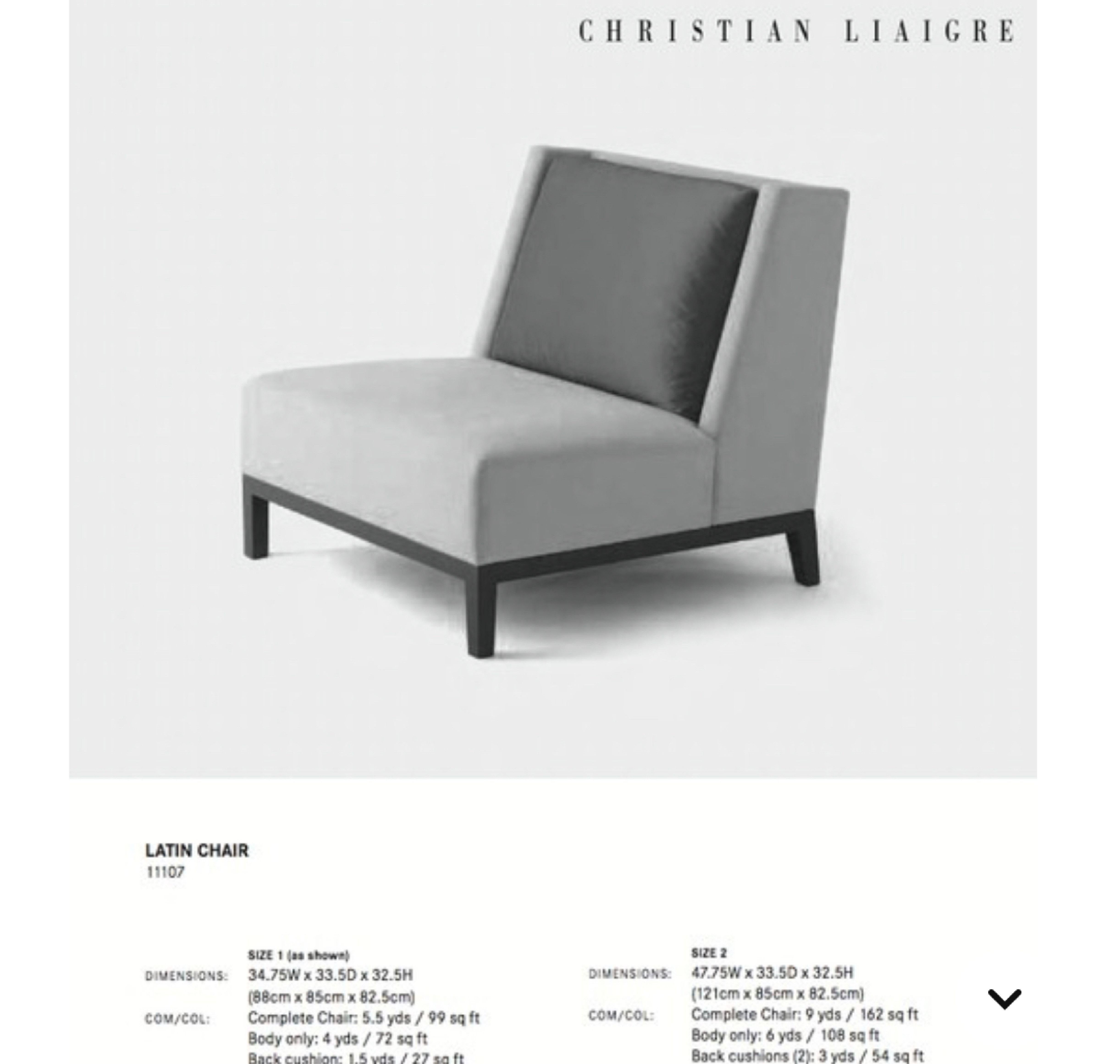 XXIe siècle et contemporain Paire de fauteuils de salon Latin de Christian Liaigre pour Holly Hunt, beige, France, 2017. en vente
