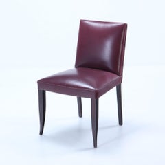 A set of ten Christian Liaigre for Holly Hunt leather dining chairs