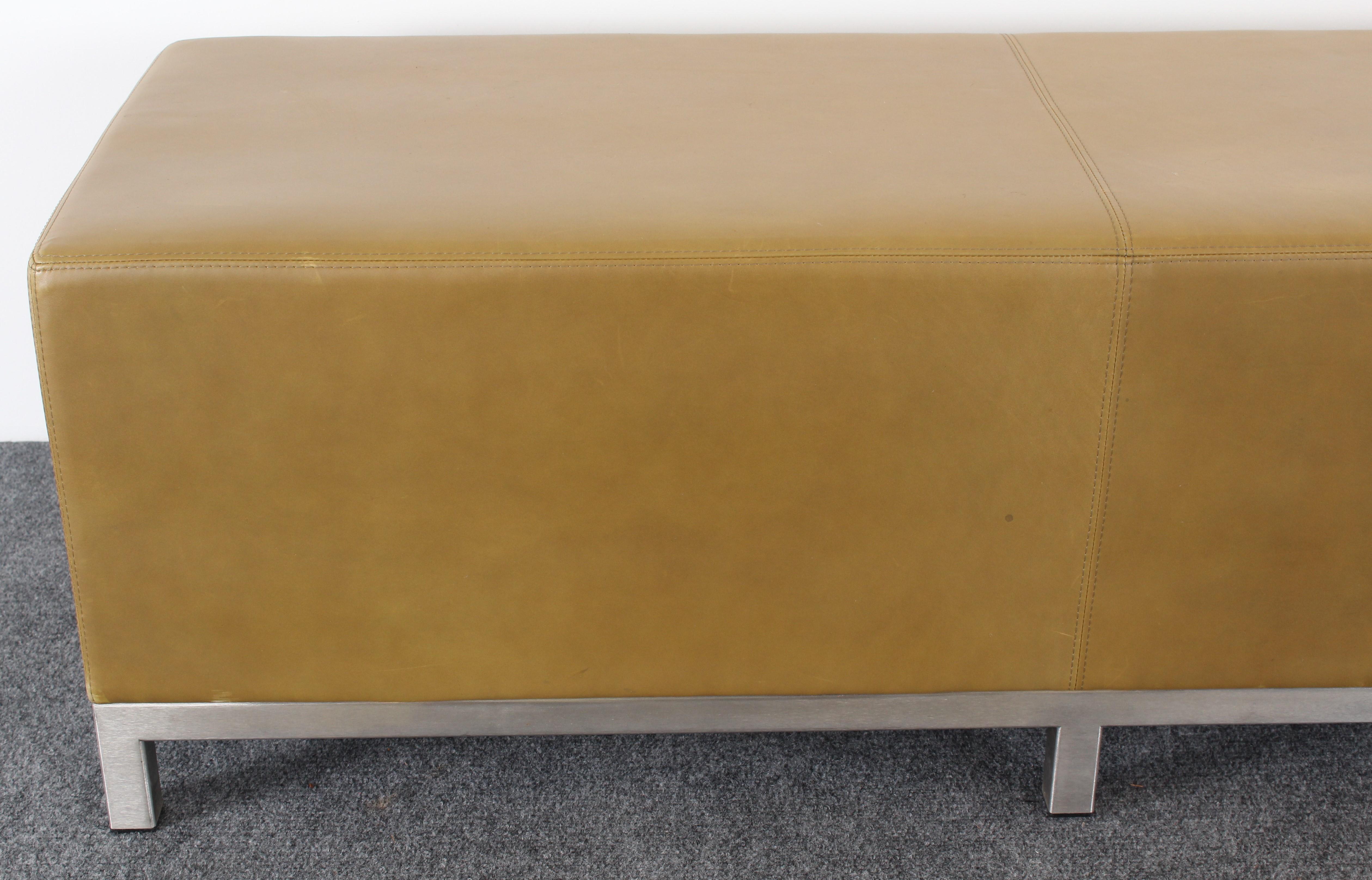 Brushed Christian Liaigre Grume Bench for Holly Hunt, 2000s