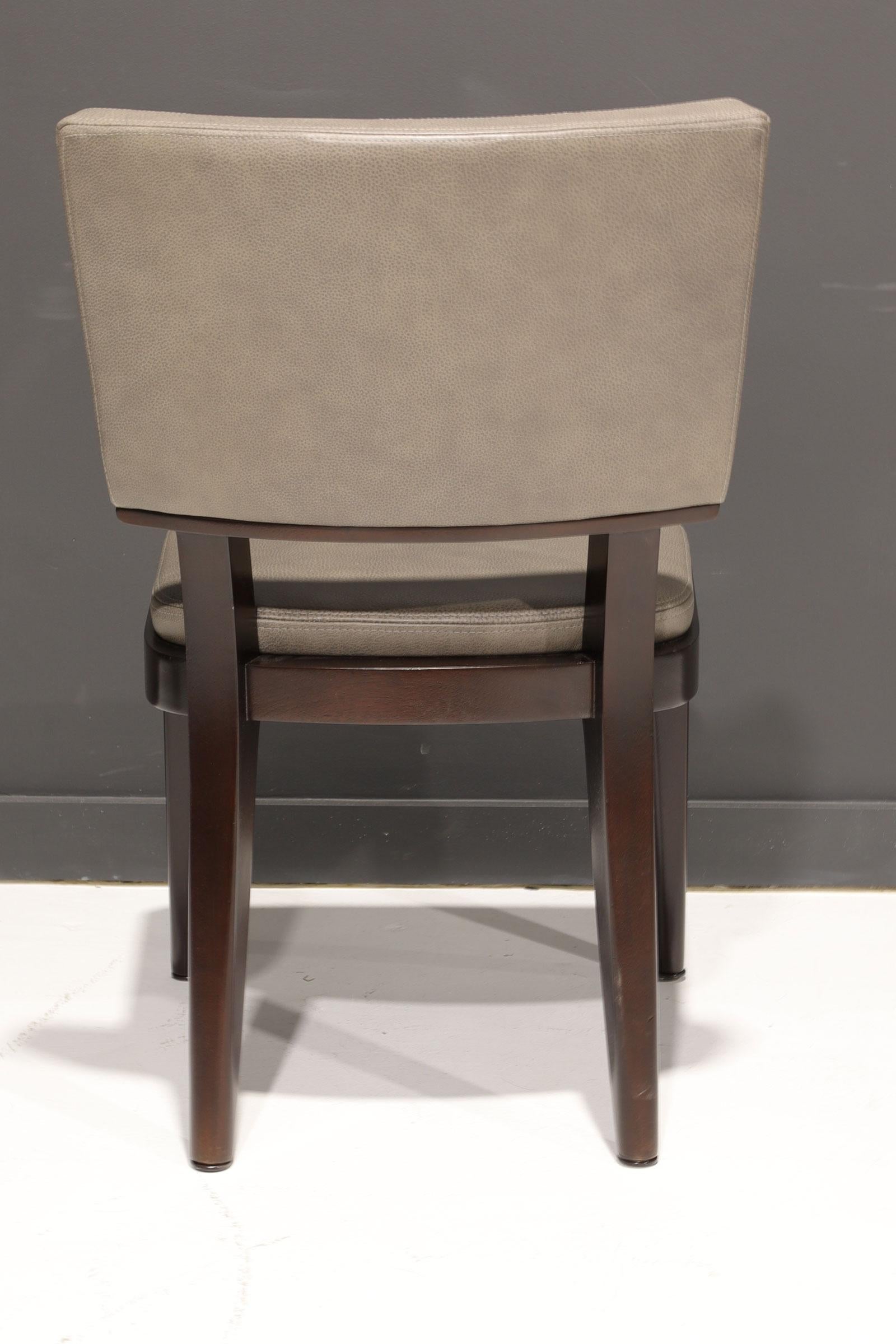Christian Liaigre Harry Dining Chairs in Spinnybeck Leather, Set of 8 In Good Condition In Dallas, TX