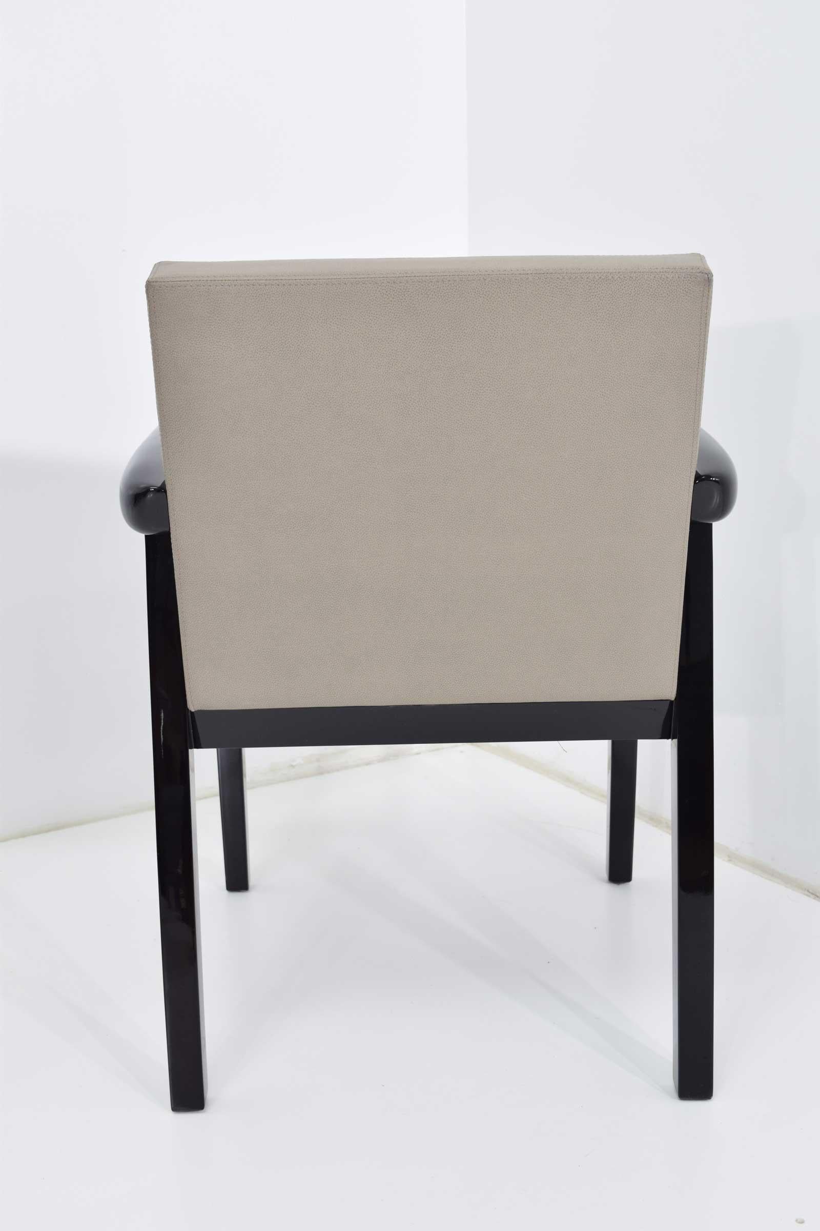 Modern Christian Liaigre Hector Armchair in Leather