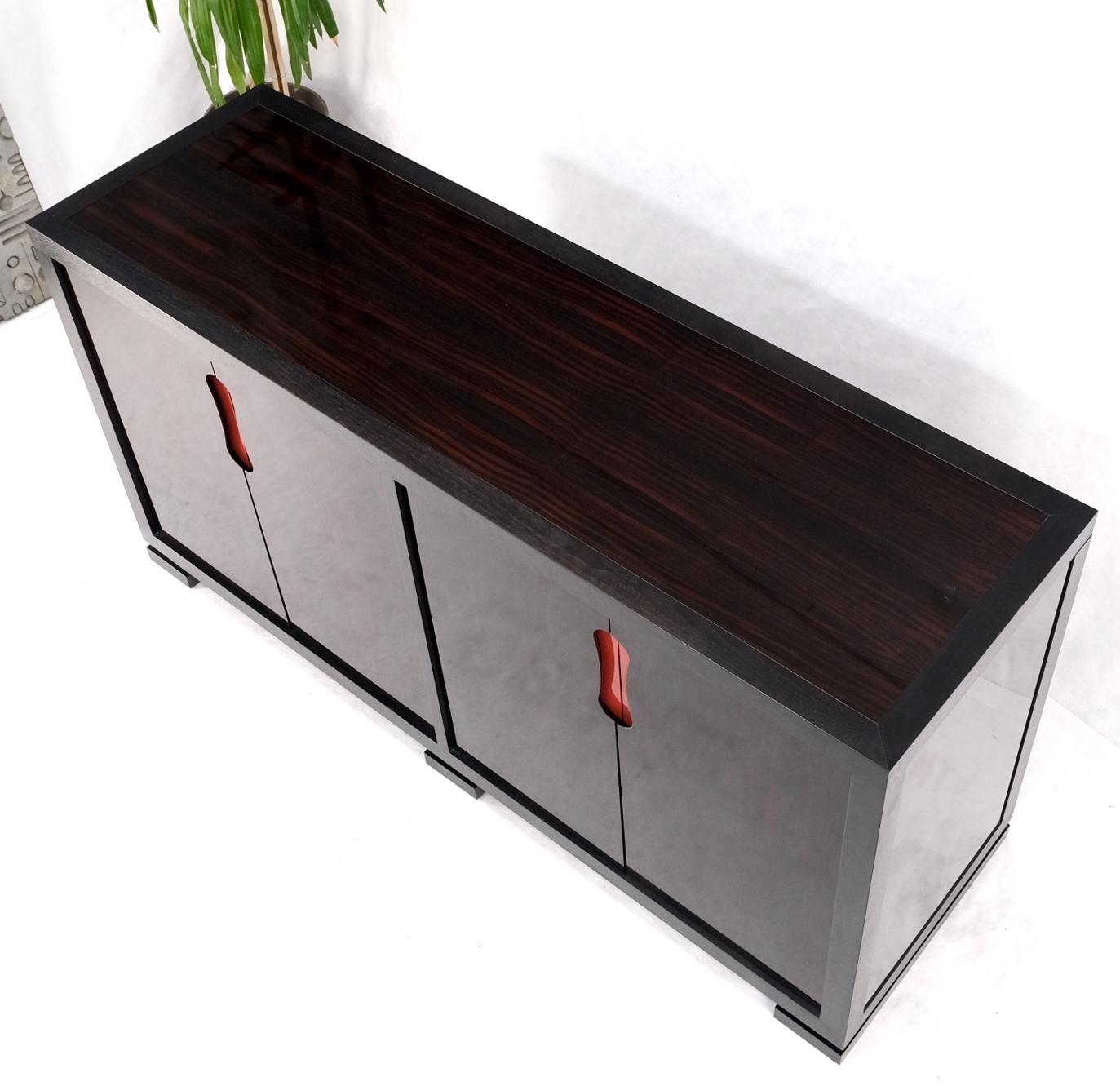 Christian Liaigre Holly Hunt Rosewood Ebonized Trim 4 Door Compartment Credenza For Sale 2